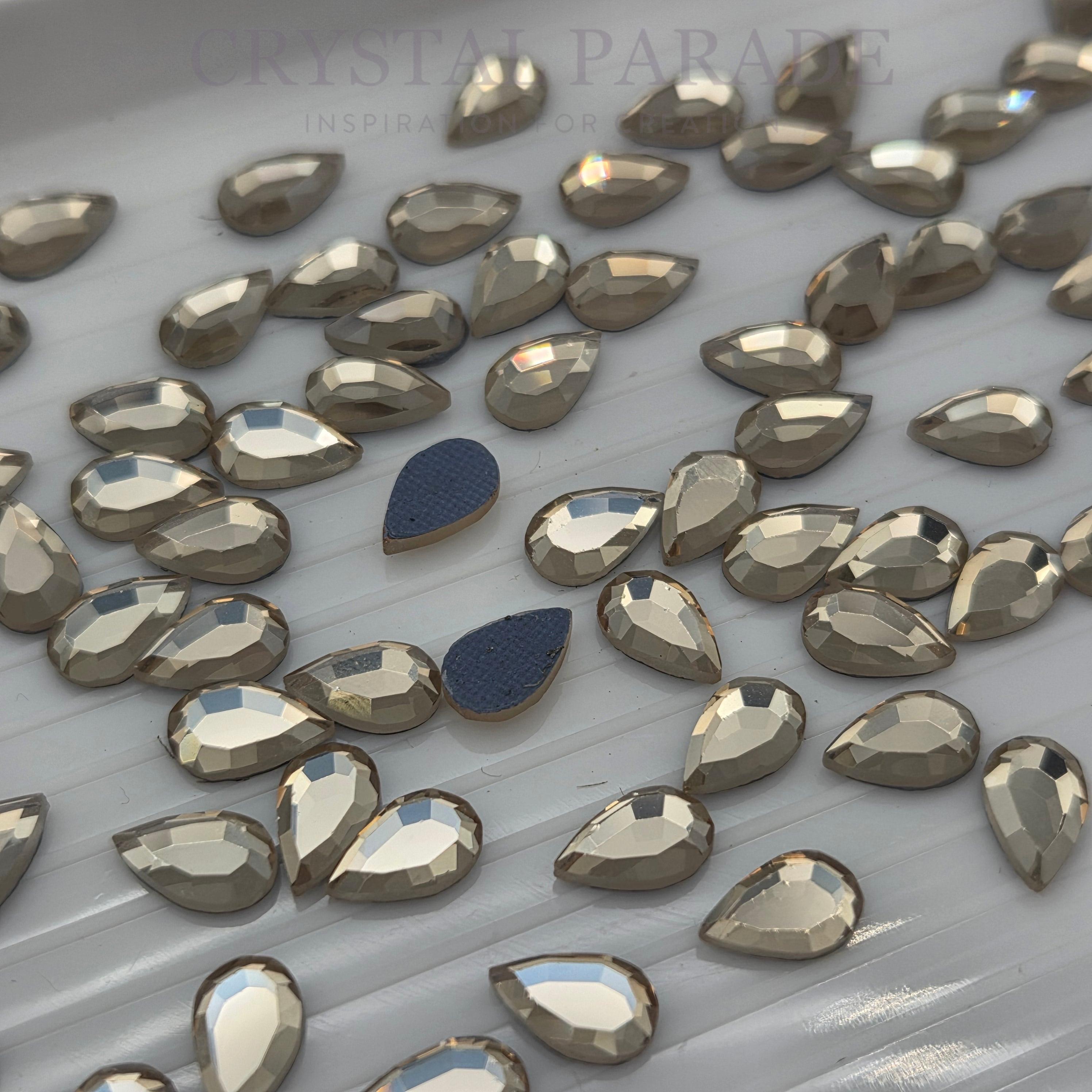 Zodiac Hotfix Peardrop Shape 5x8mm Golden Shadow - Pack of 20