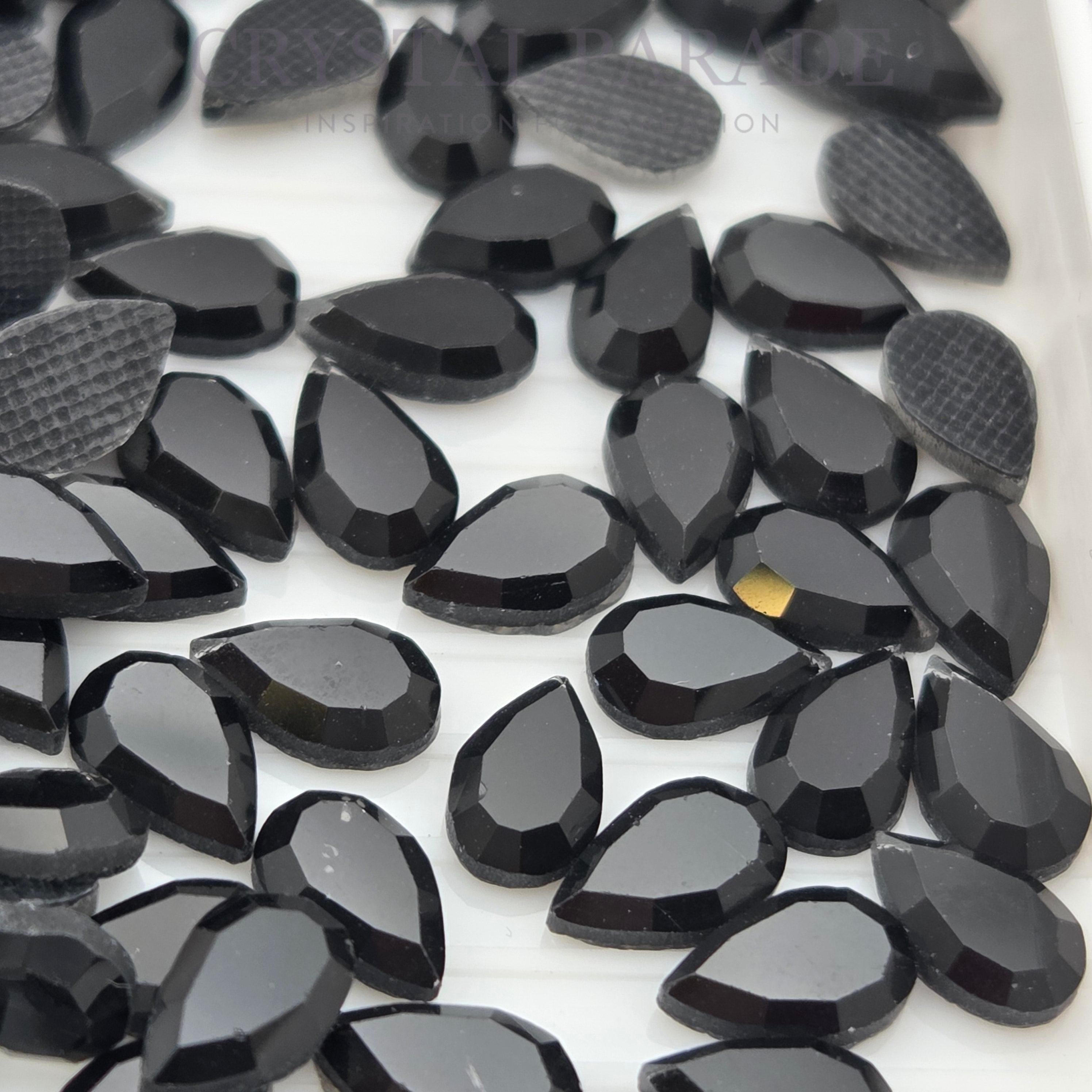 Zodiac Hotfix Peardrop Shape 5x8mm Jet - Pack of 20