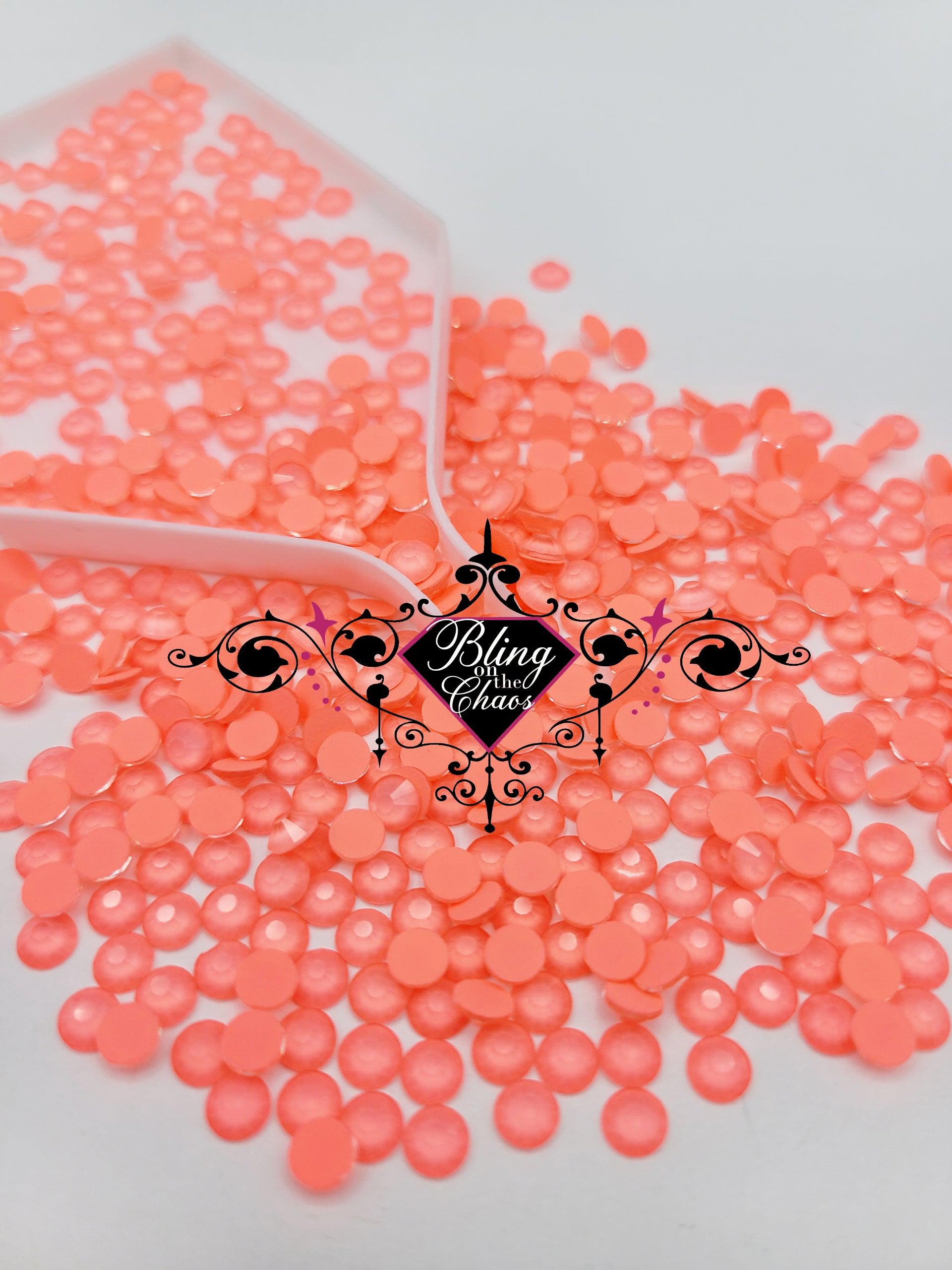 Coral Neon Rhinestone