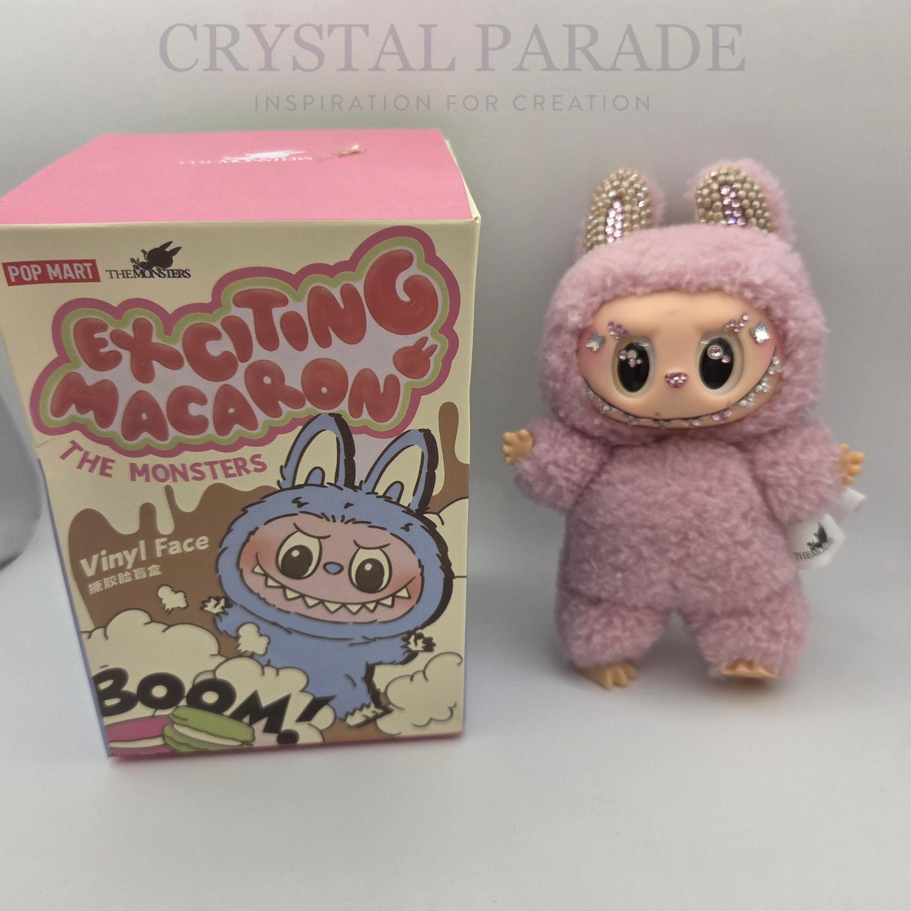 Hand Embellished Labubu Style Keychain - Lychee Berry