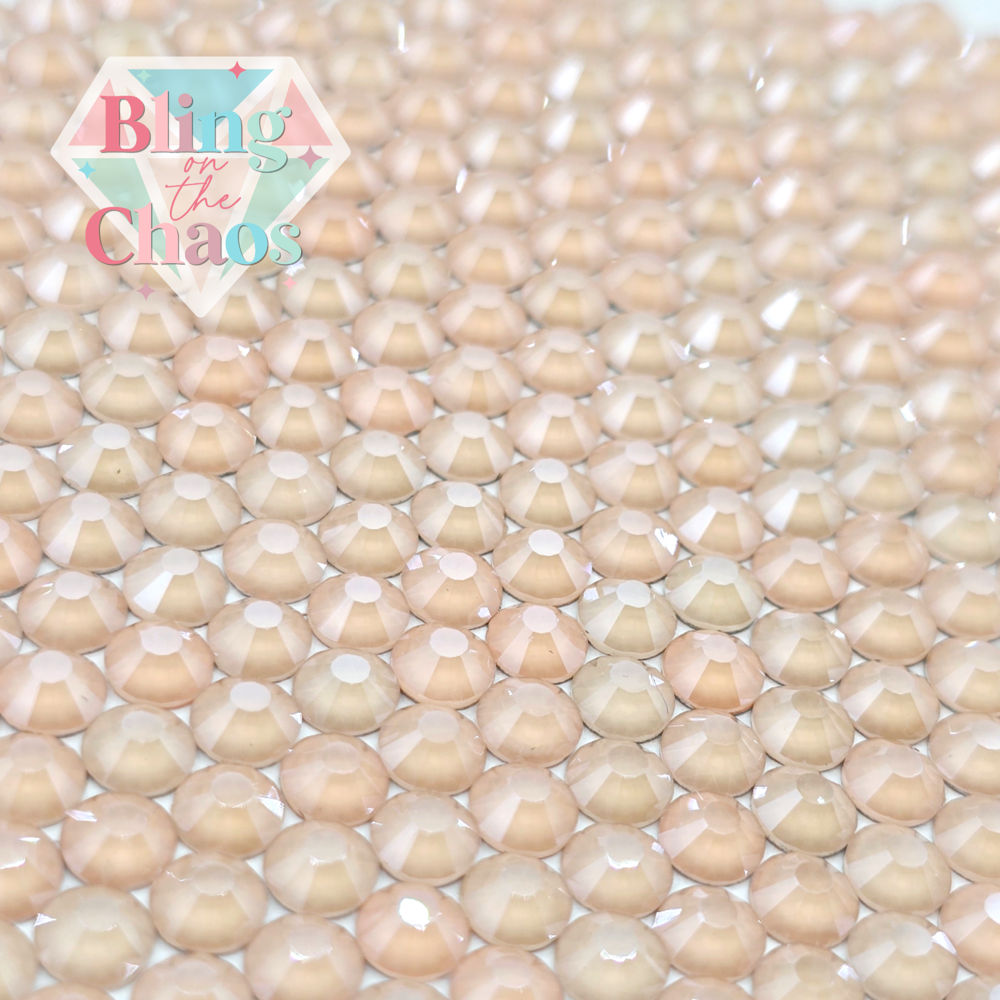 Peach Champagne Mocha Rhinestone
