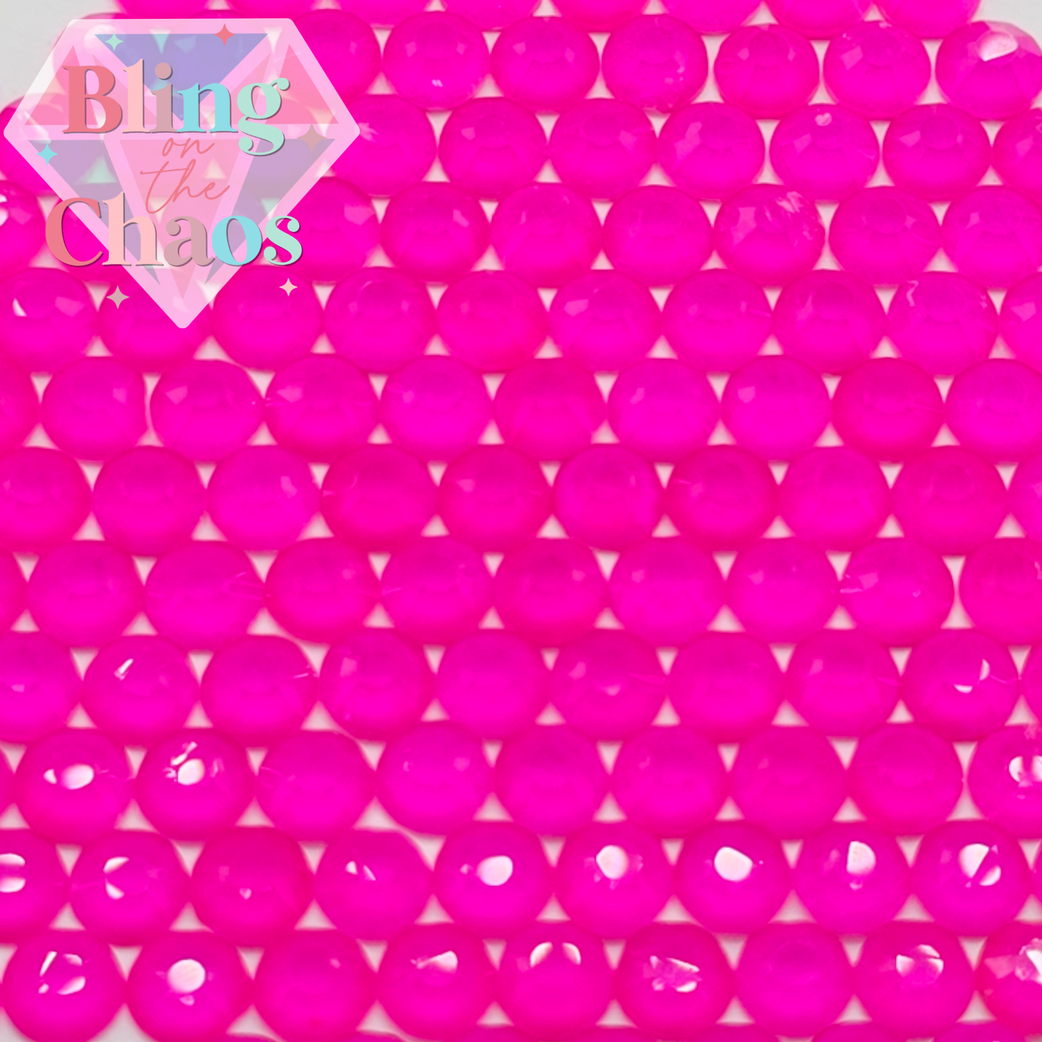 Rose Neon Rhinestone