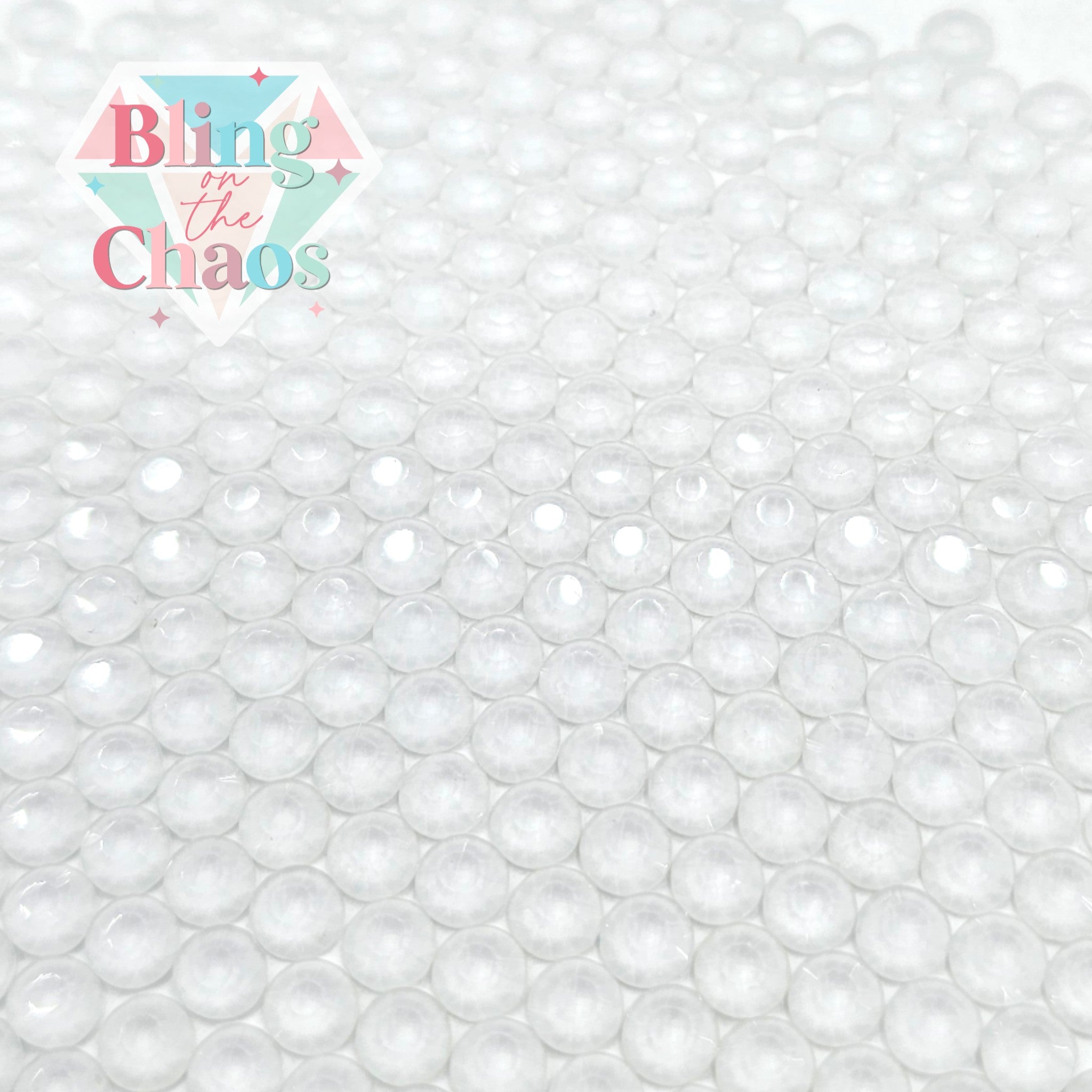 White Neon Glow Rhinestone