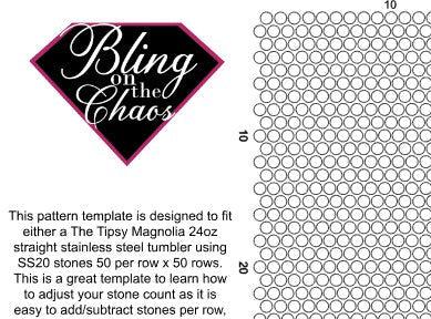 Blank SS20 24oz The Tipsy Magnolia Honeycomb Template