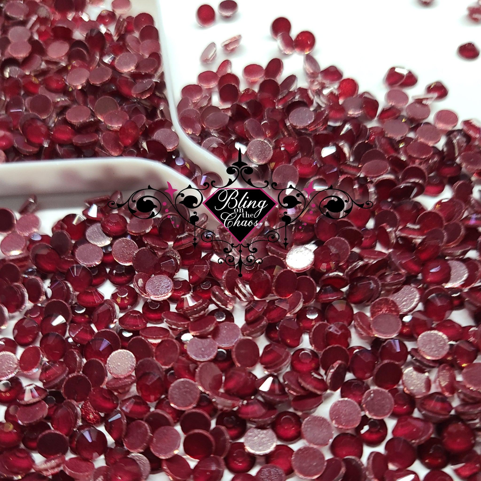 Frosted Maroon Mocha Rhinestone