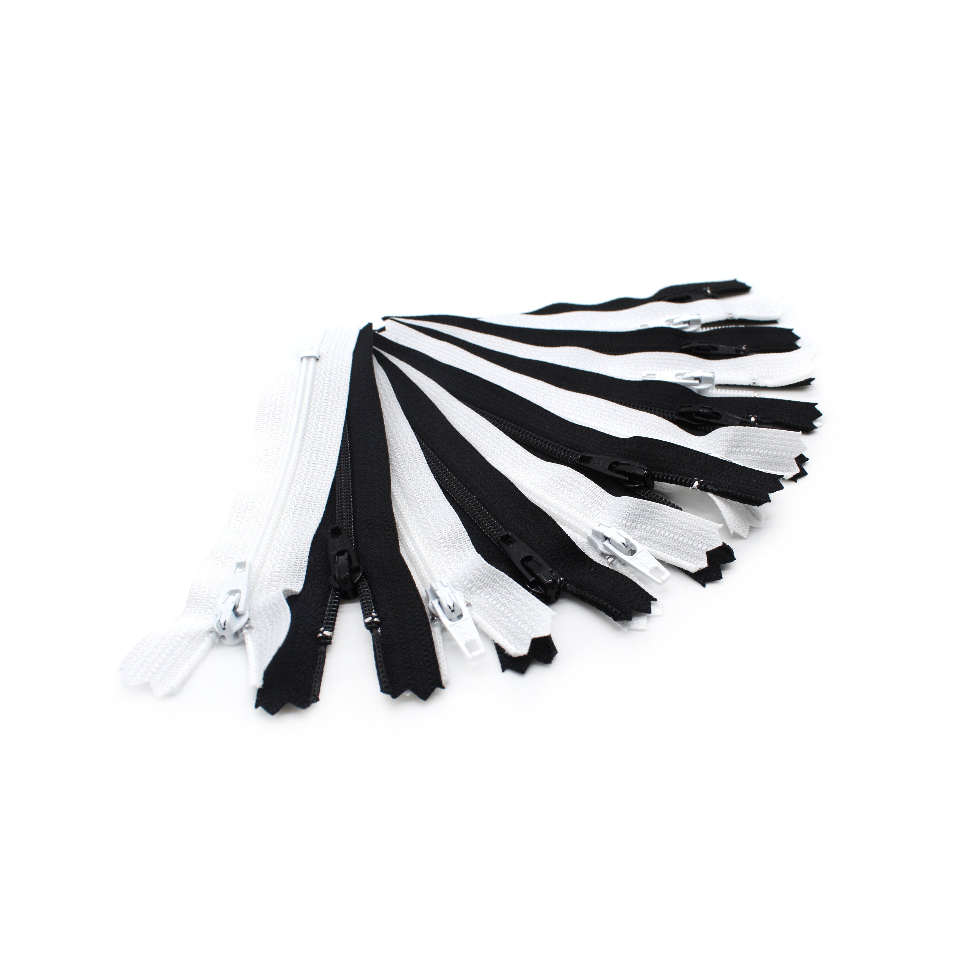 YKK #3 Skirt & Dress Zippers - Black & White