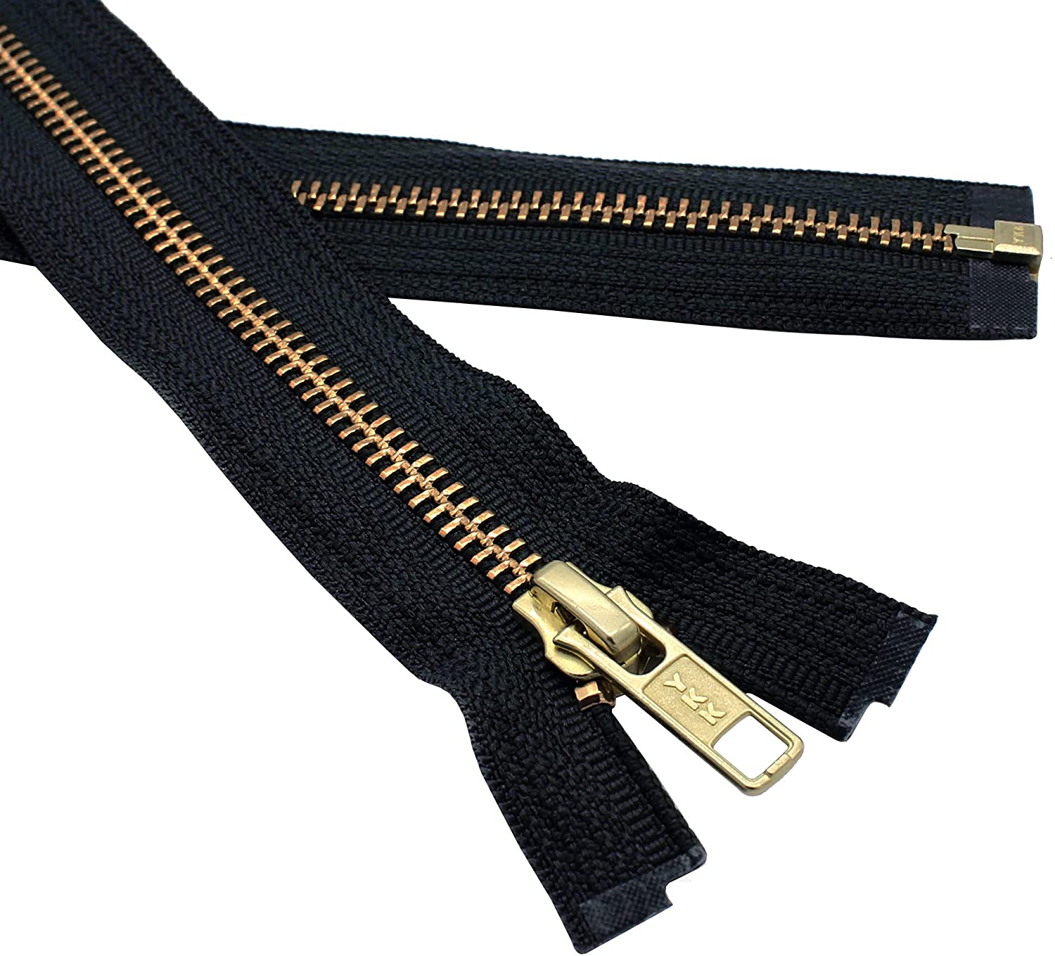 YKK #5 Brass Separating - Black & White