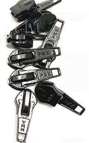 Zipper Repair Kit - #8 YKK Coil Automatic Lock Jacket Sliders - Color: Black - Choose Your Quantity - Made in The United States