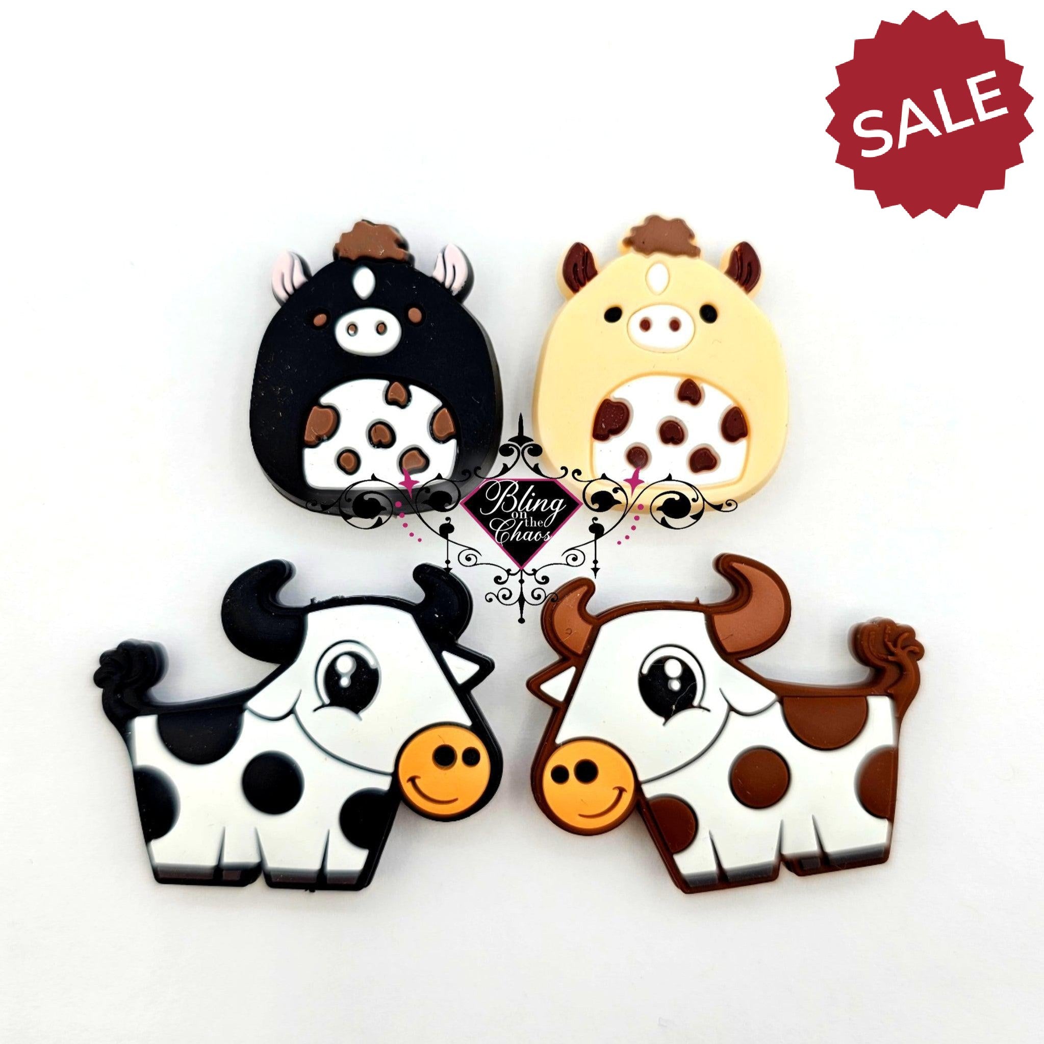 Farm Cows Silicone Bead