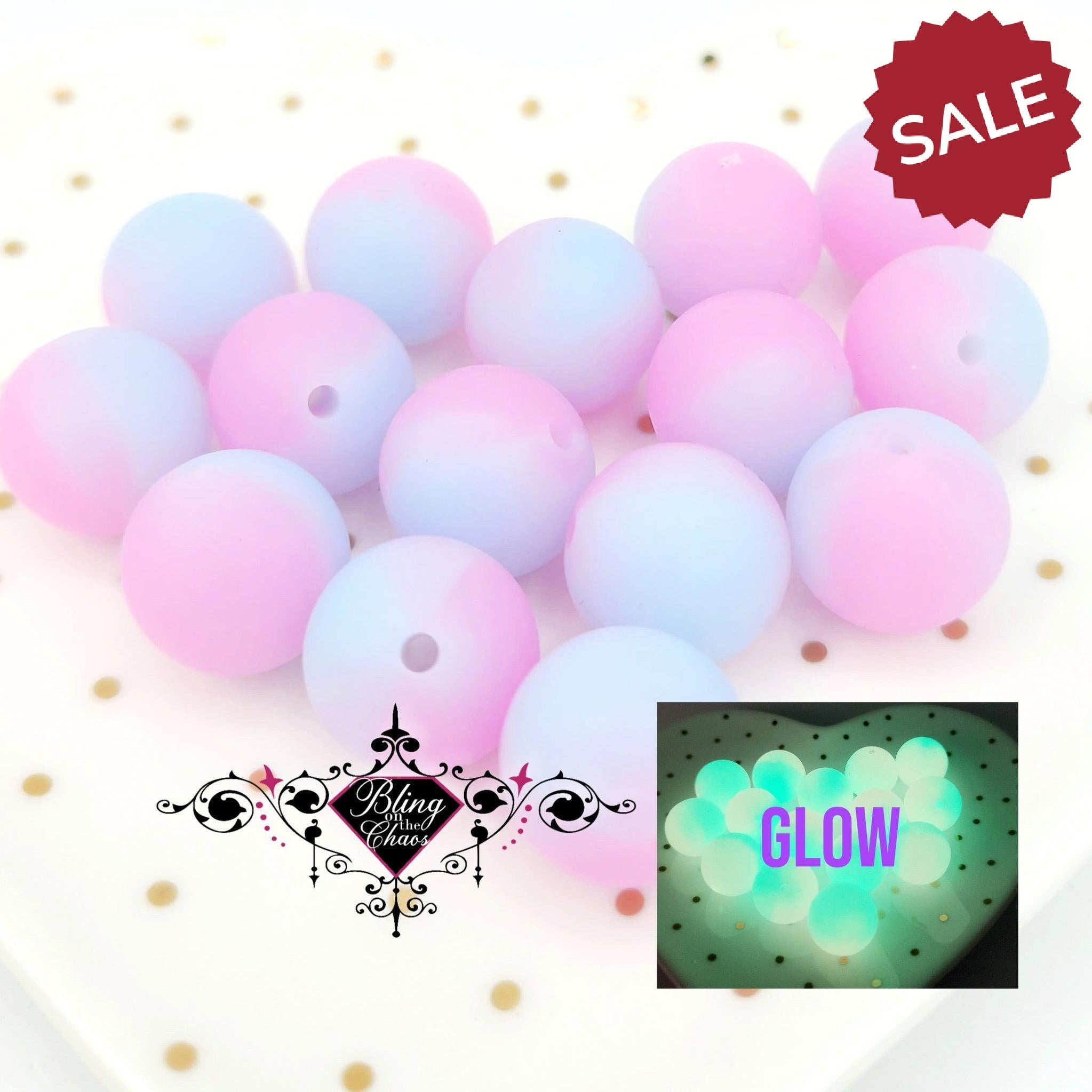 Glow 15mm Silicone Bead