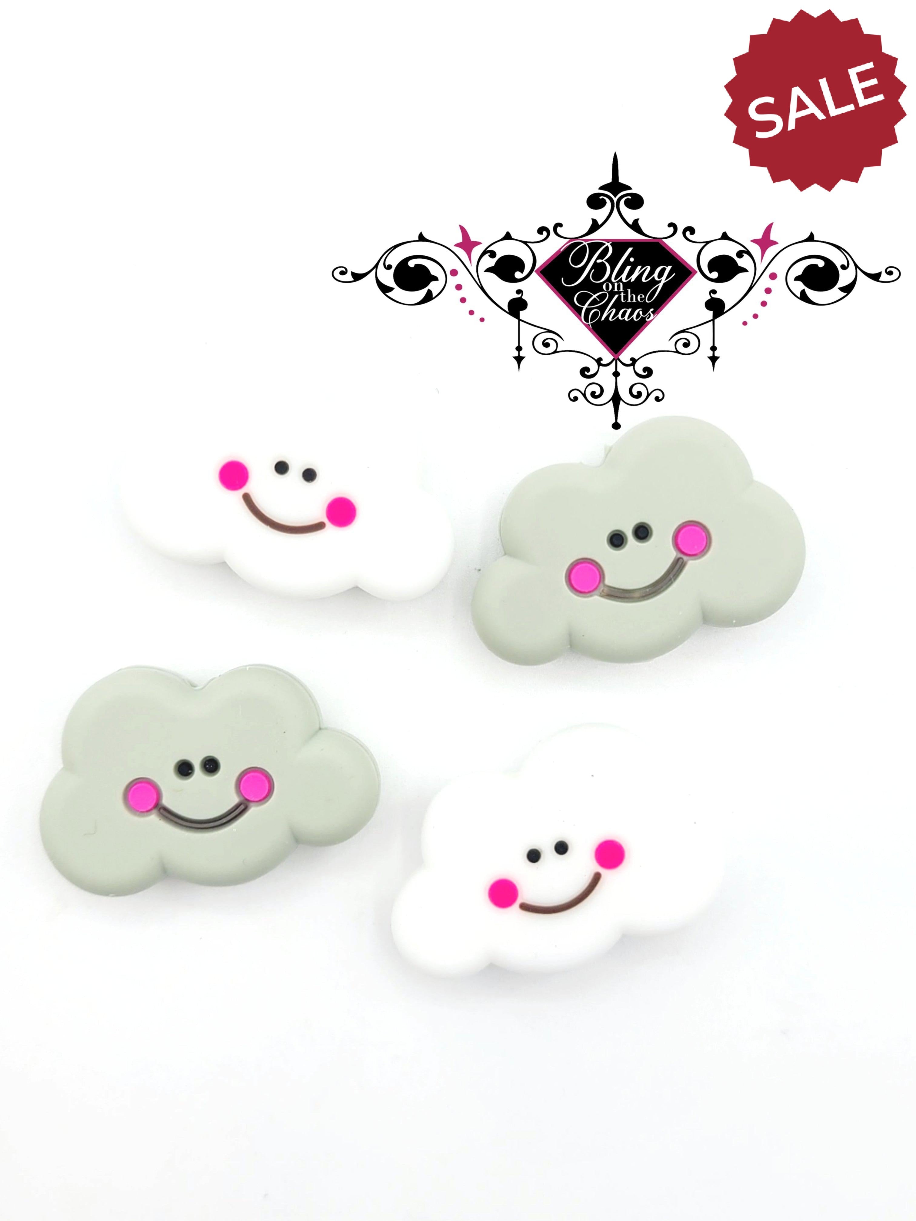 Happy Little Clouds Silicone Bead