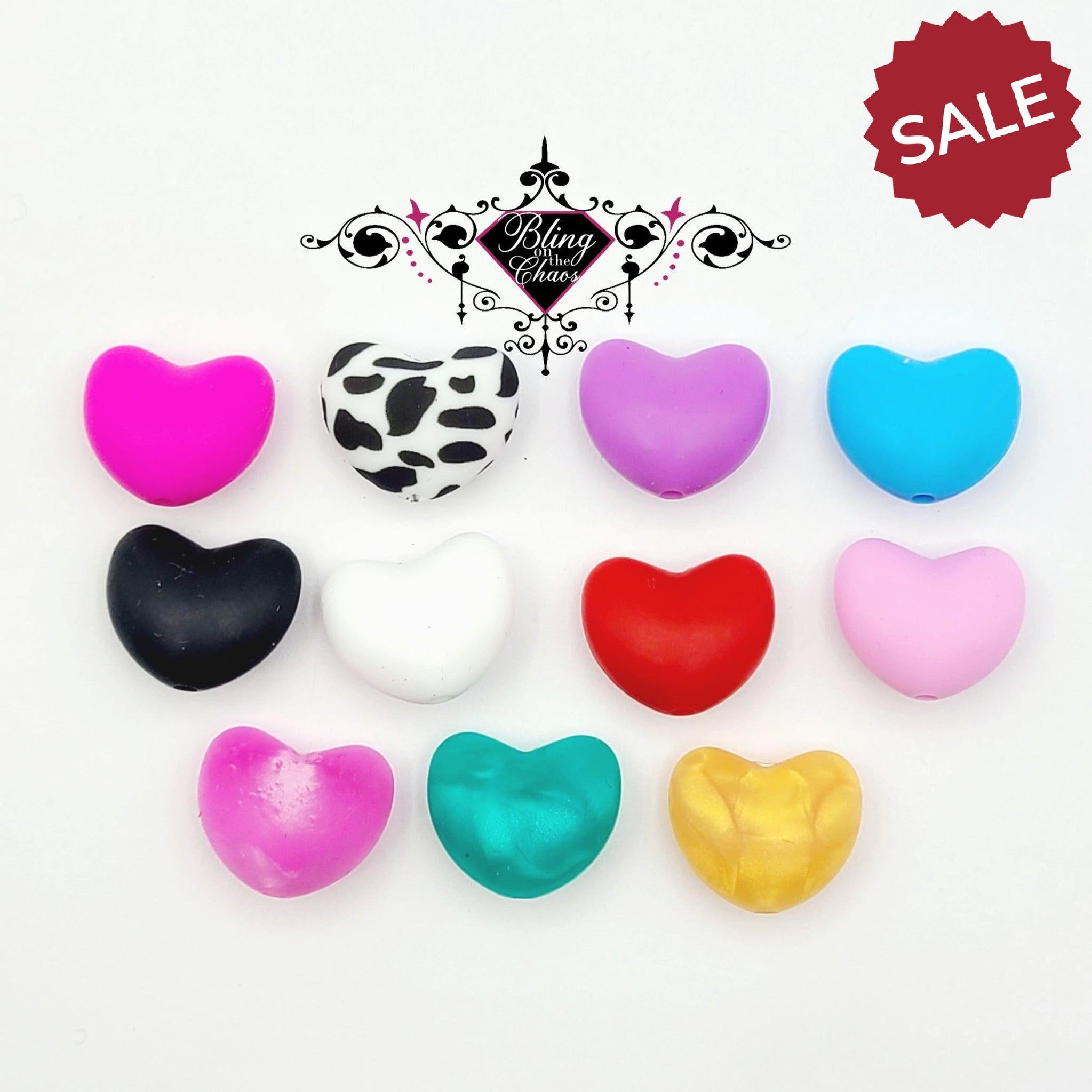 Heart Silicone Bead