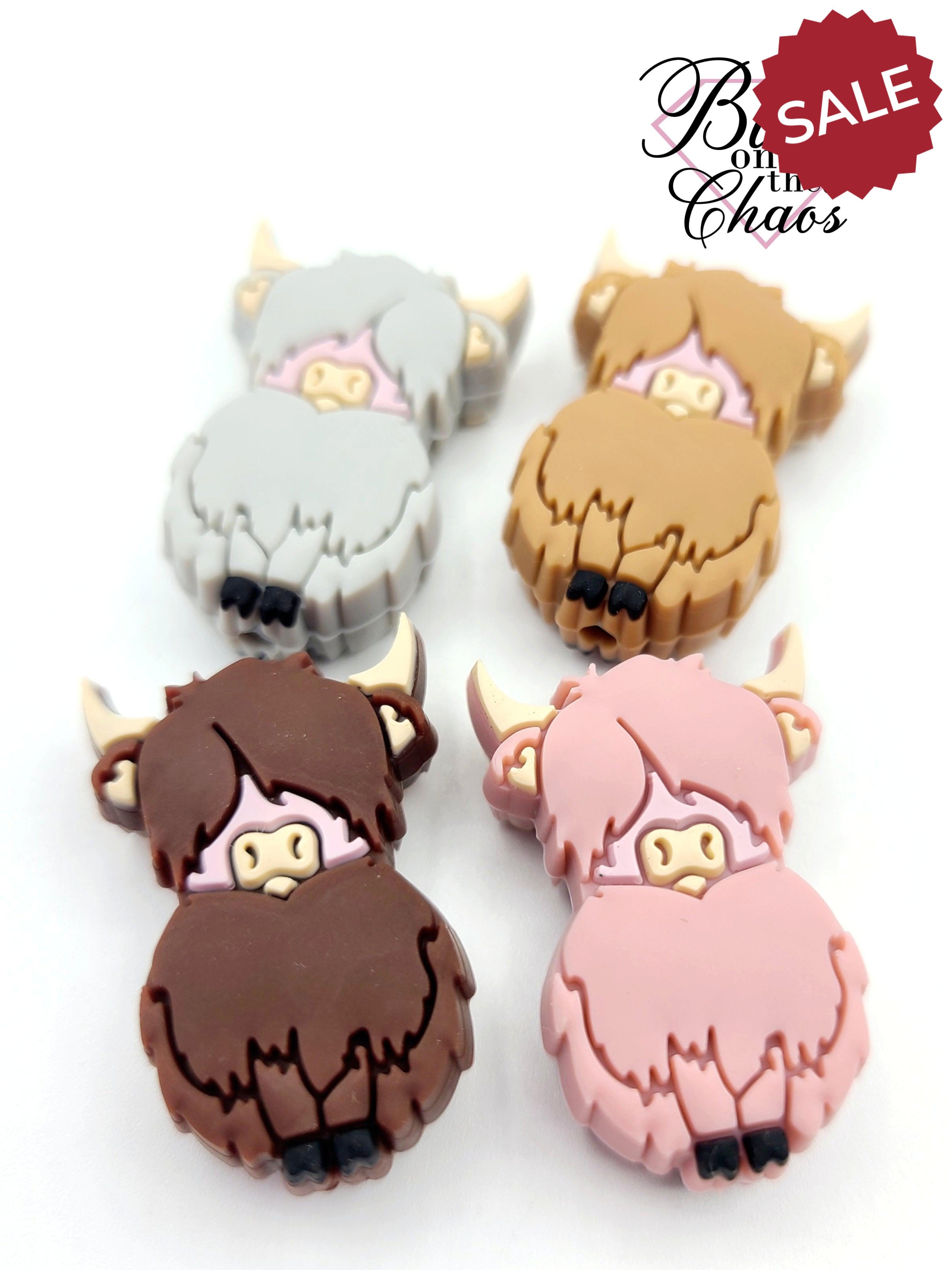 Highland Cow Silicone Bead