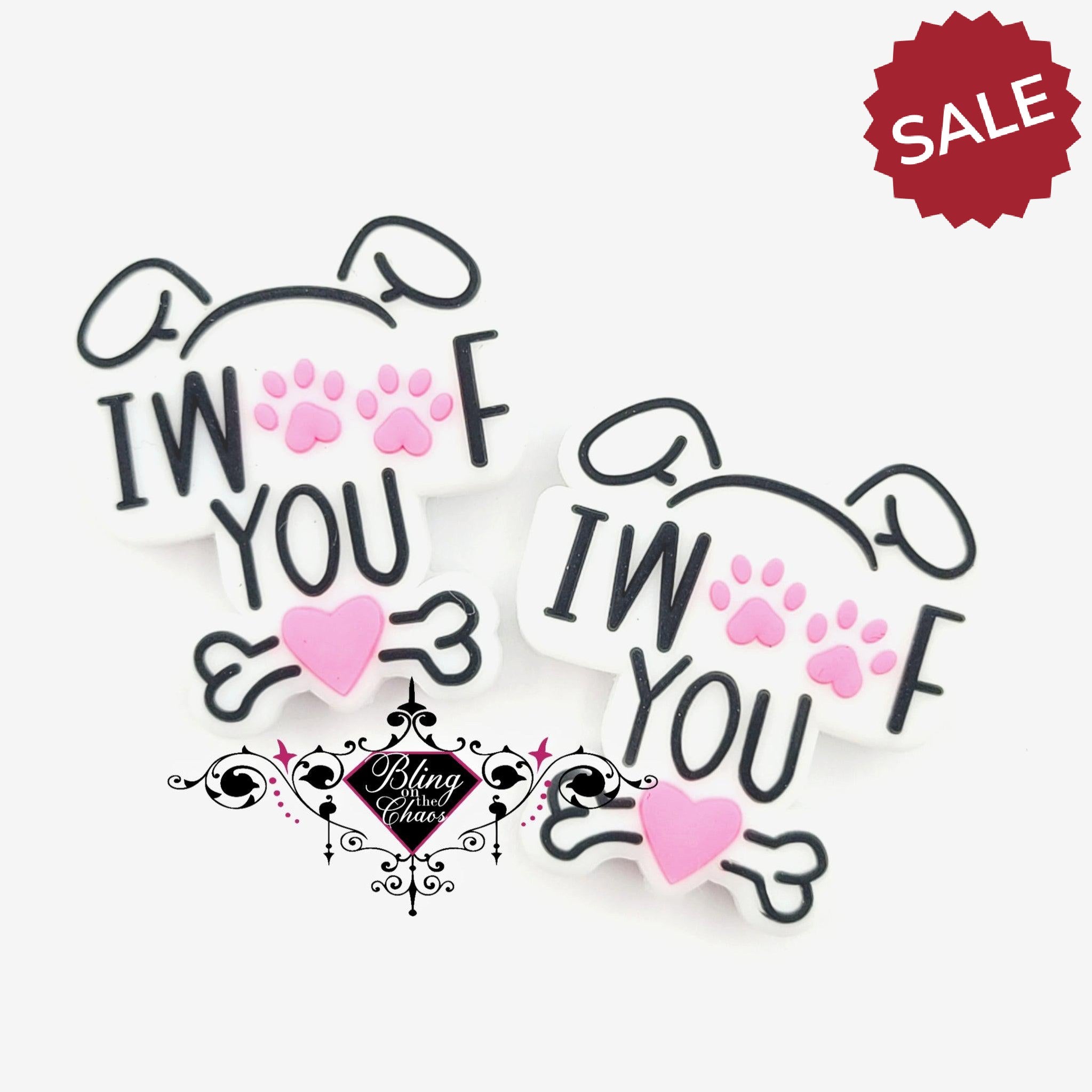 I Woof You Silicone Bead