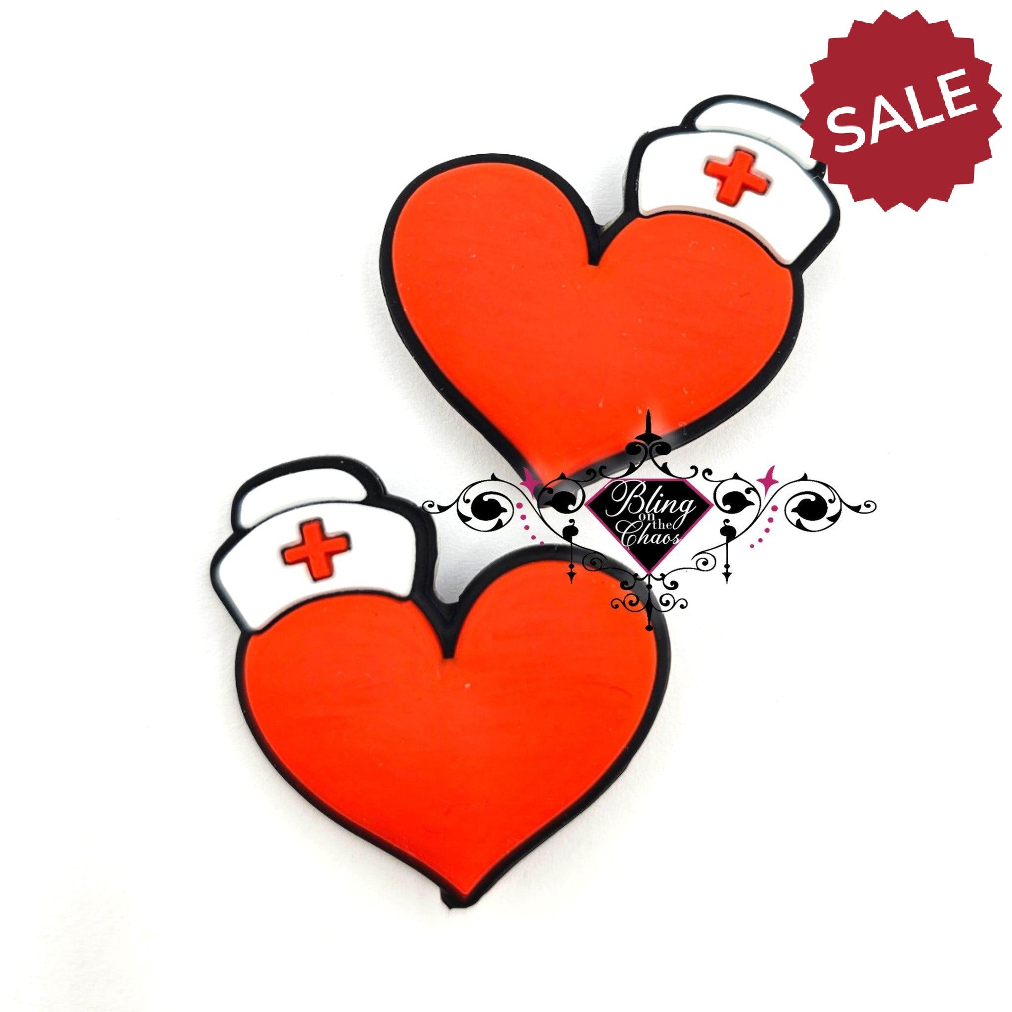 Medical Hat Heart Silicone Bead