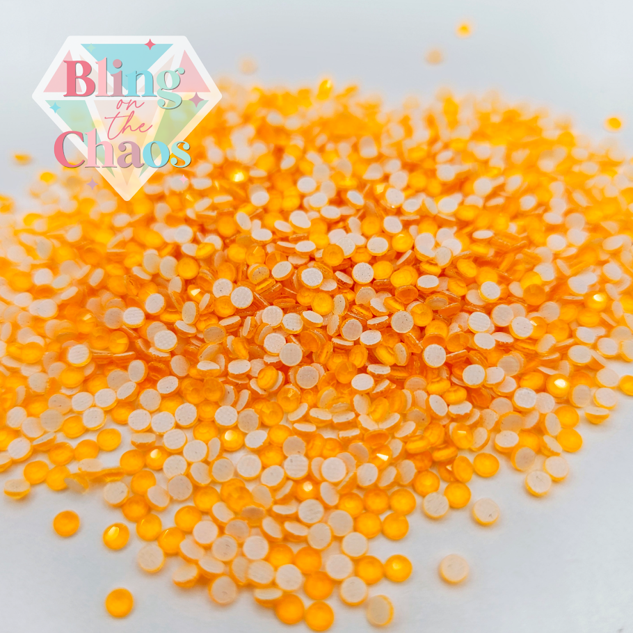 Neon Orange Hotfix Rhinestones