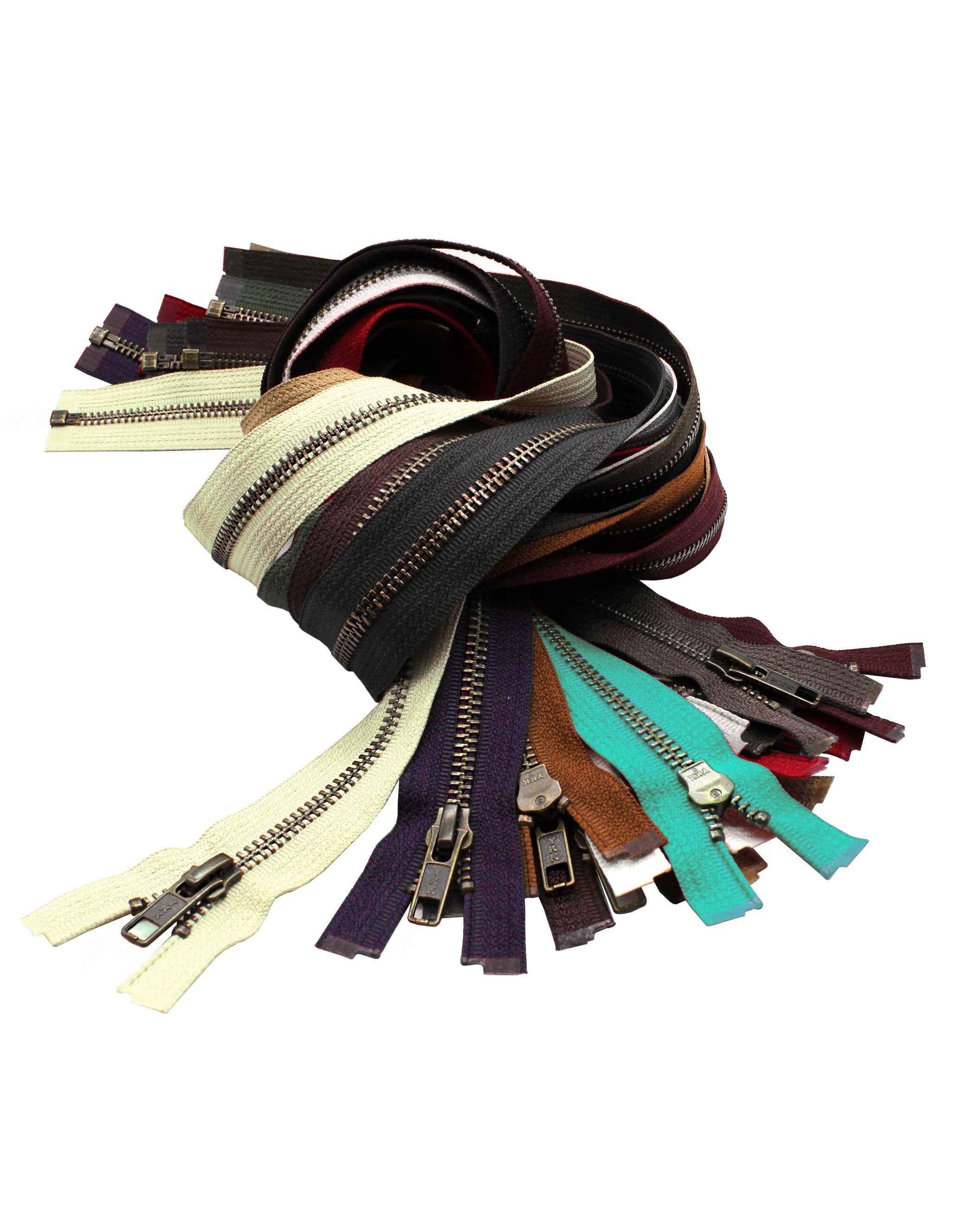 YKK #5 Medium Weight Antique Brass Separating Zippers - Non-Stock Colors