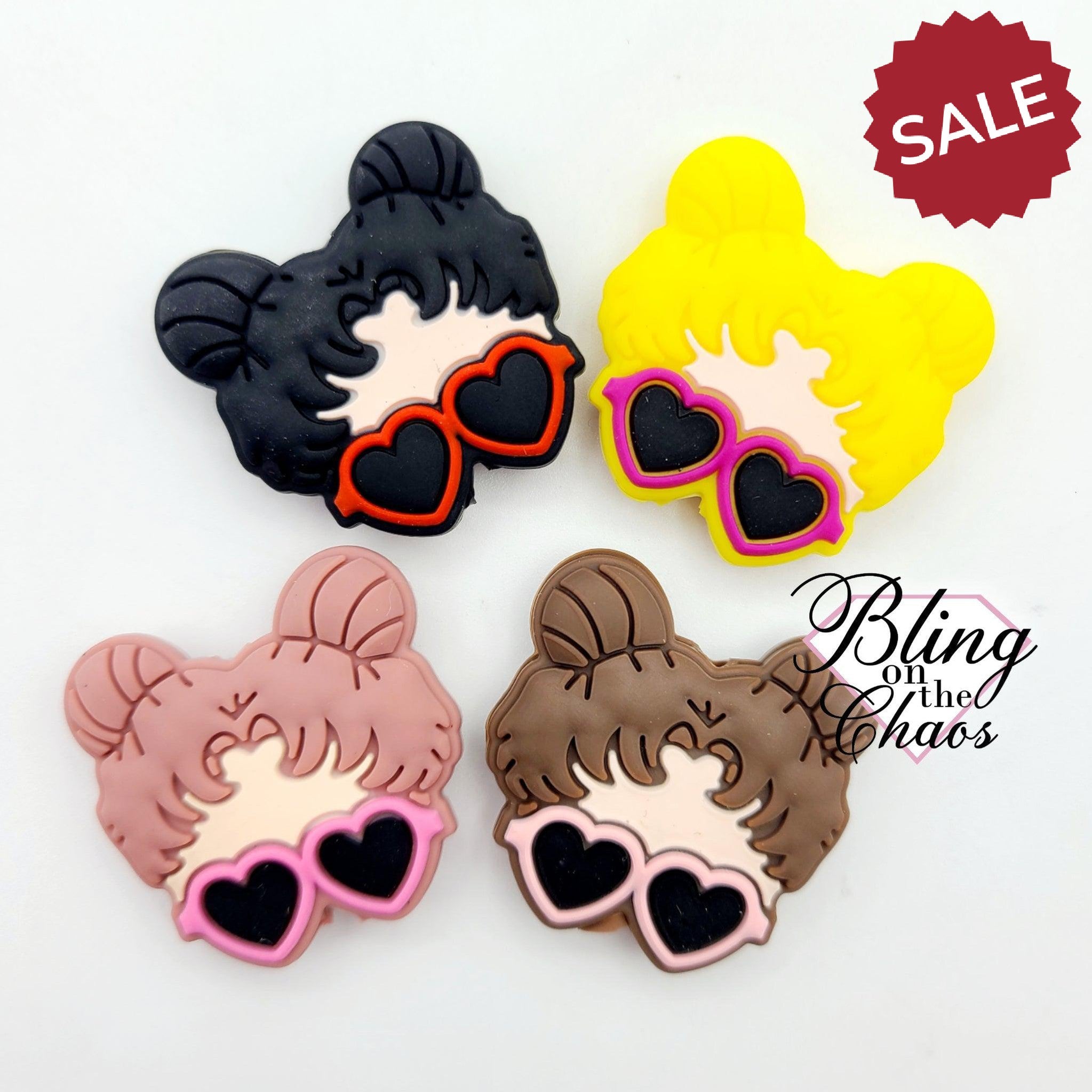 Mom Life Head Silicone Bead