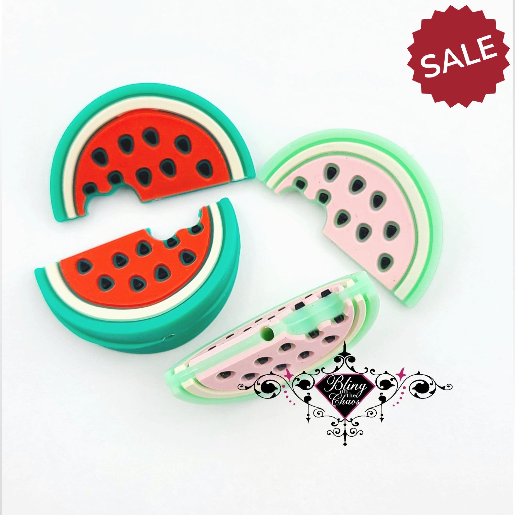 Watermelon Slice Silicone Bead
