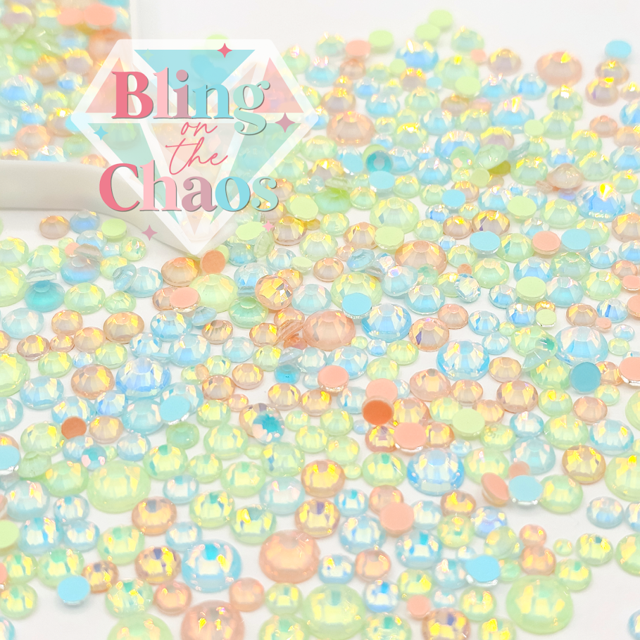 Amazonite Stone Specialty Glass Mix