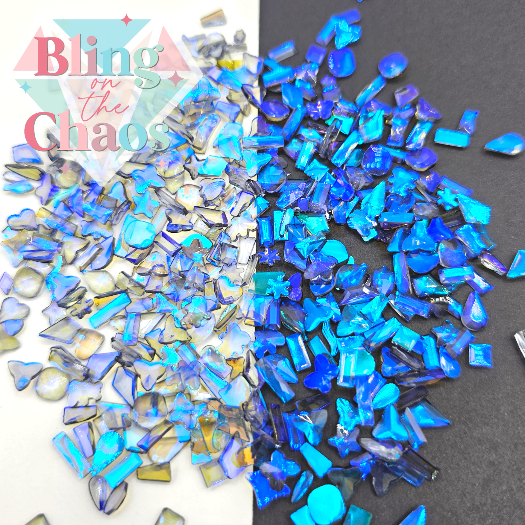 Aurora Black Diamond Transparent Resin Assorted Shapes