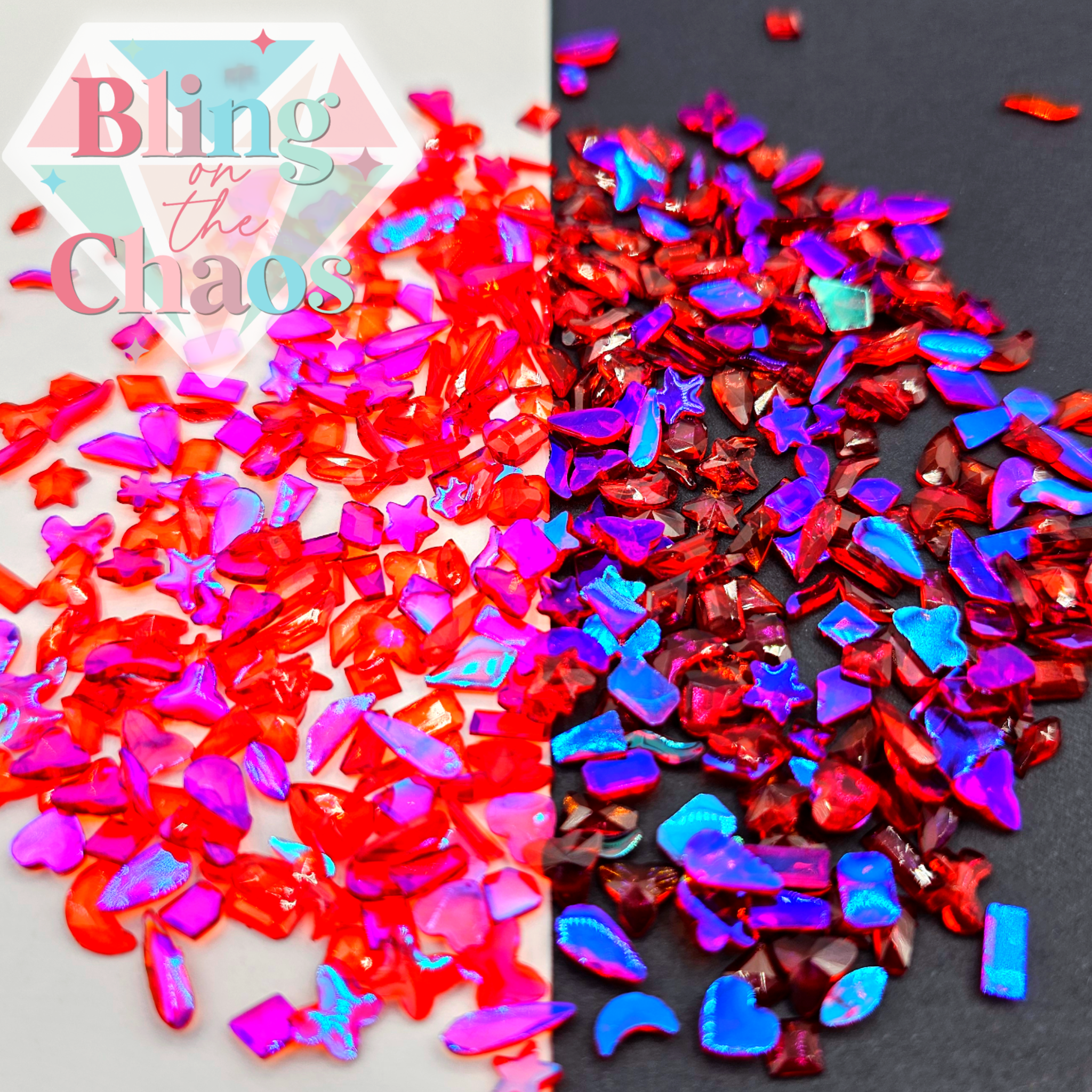 Aurora Light Siam Transparent Resin Assorted Shapes