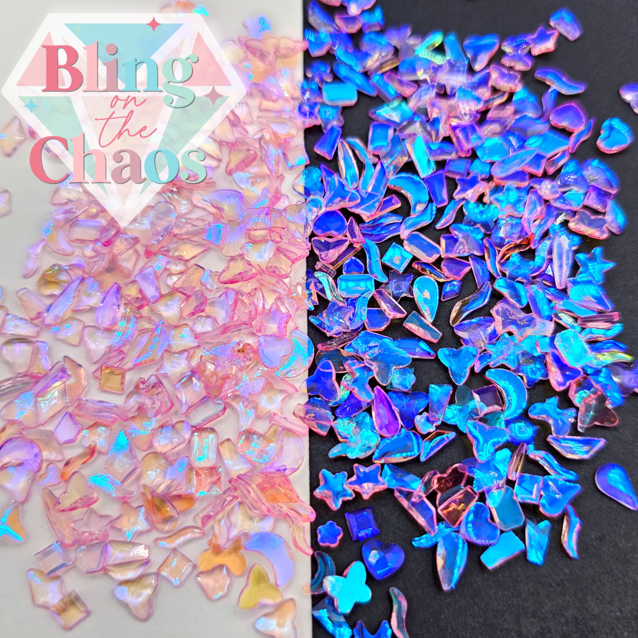 Aurora Rose Transparent Resin Assorted Shapes