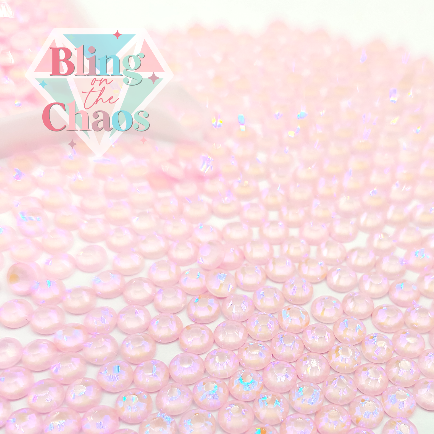 Baby Pink AB Neon Luminous Rhinestone