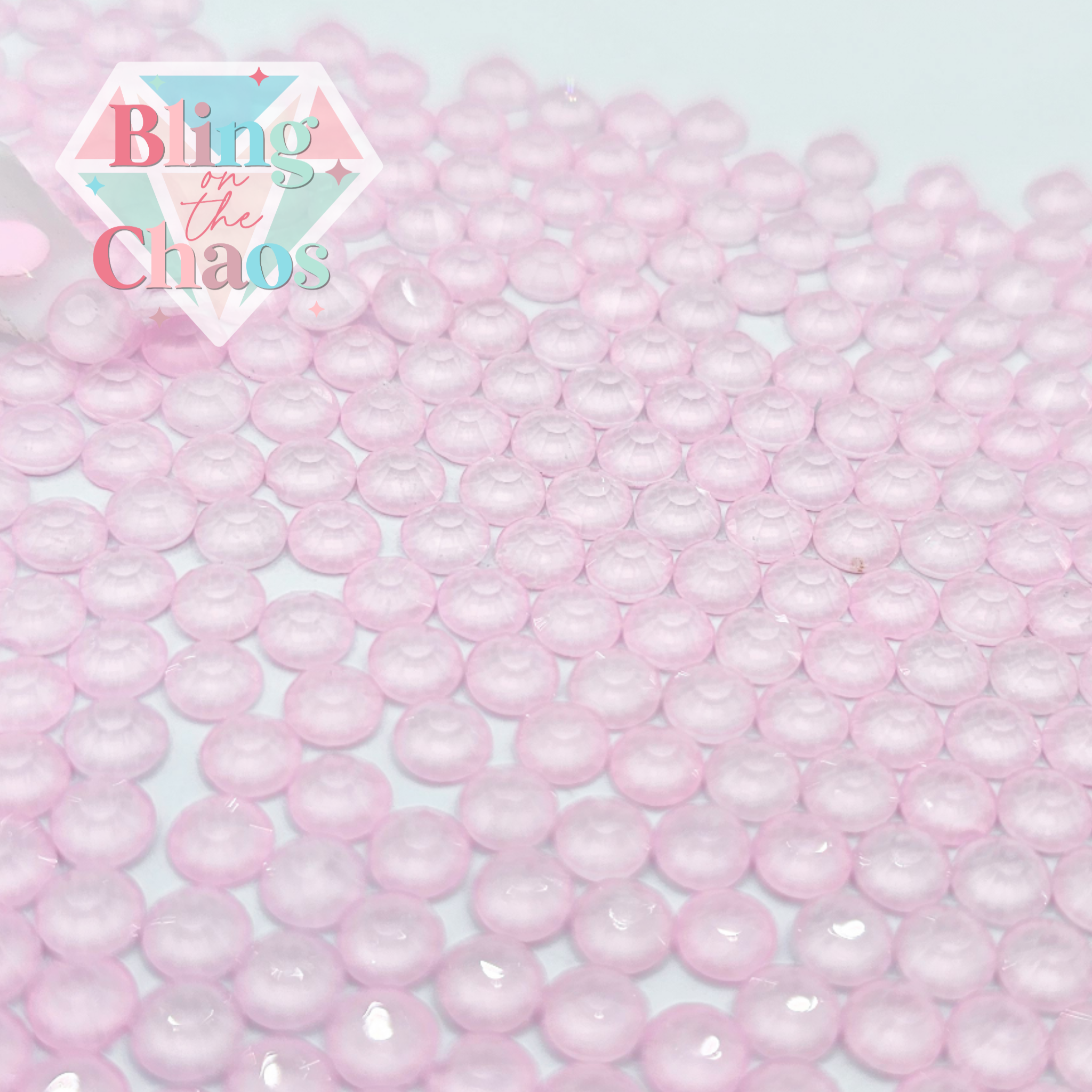 Baby Pink Neon Rhinestone