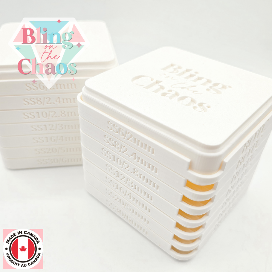 BOTC Winter White Stacking Rhinestone Flipping Trays