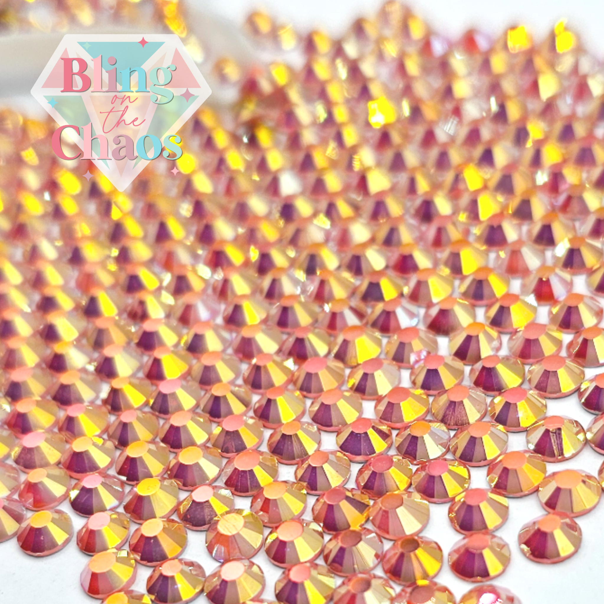 Coral Mocha Magic Rhinestone