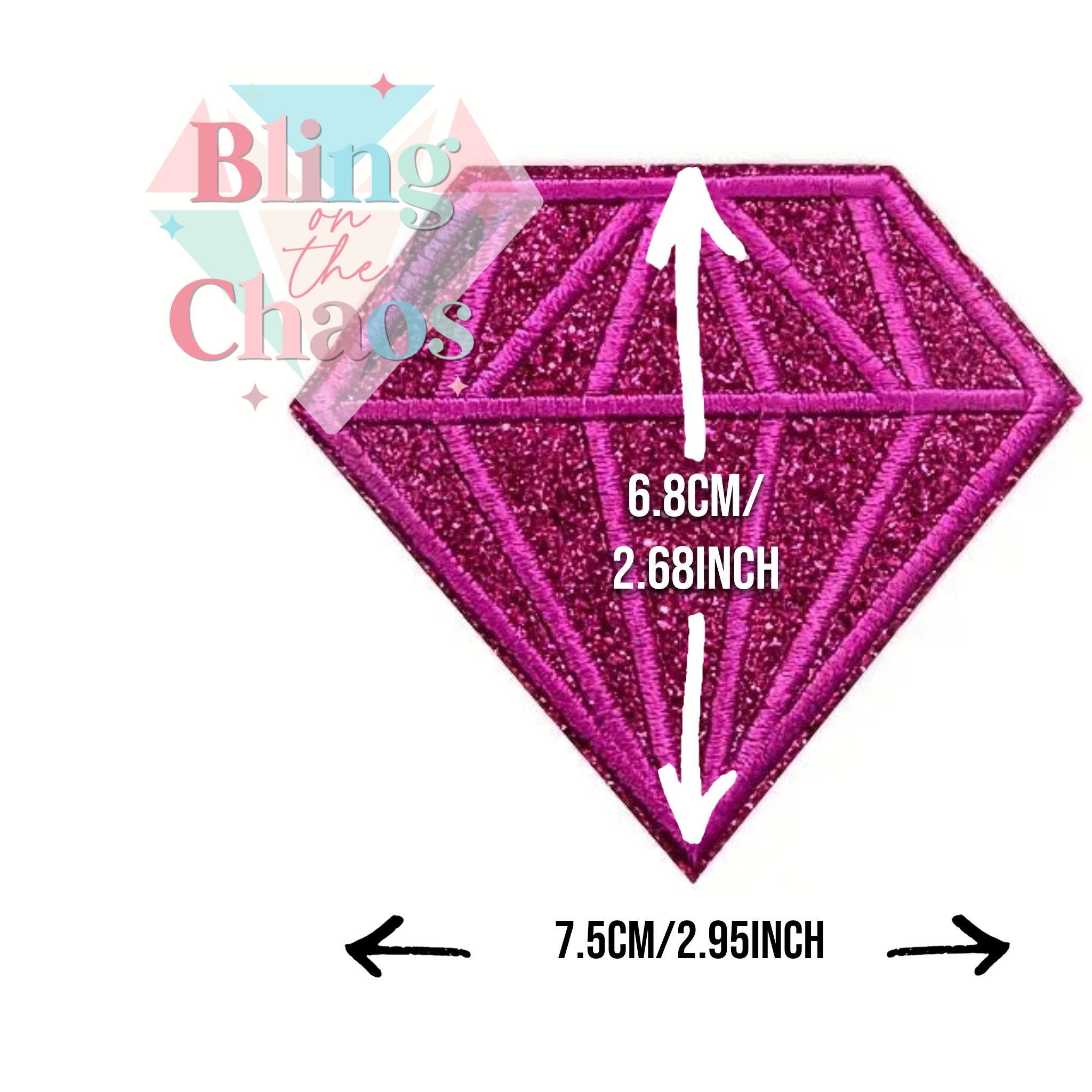 Embroidered Sparkle Diamond Patch