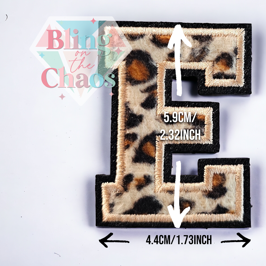 Leopard Faux Fur Varsity Letter