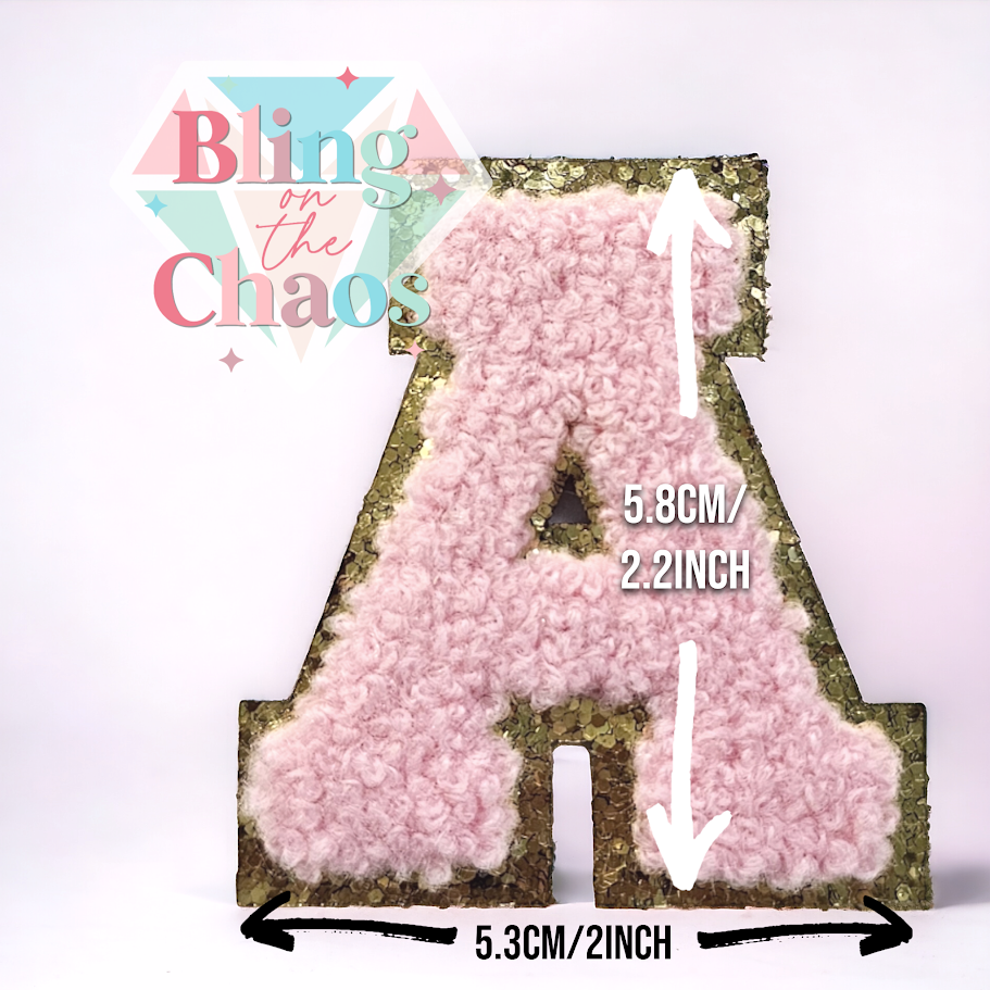 Light Pink Chenille Varsity Letter