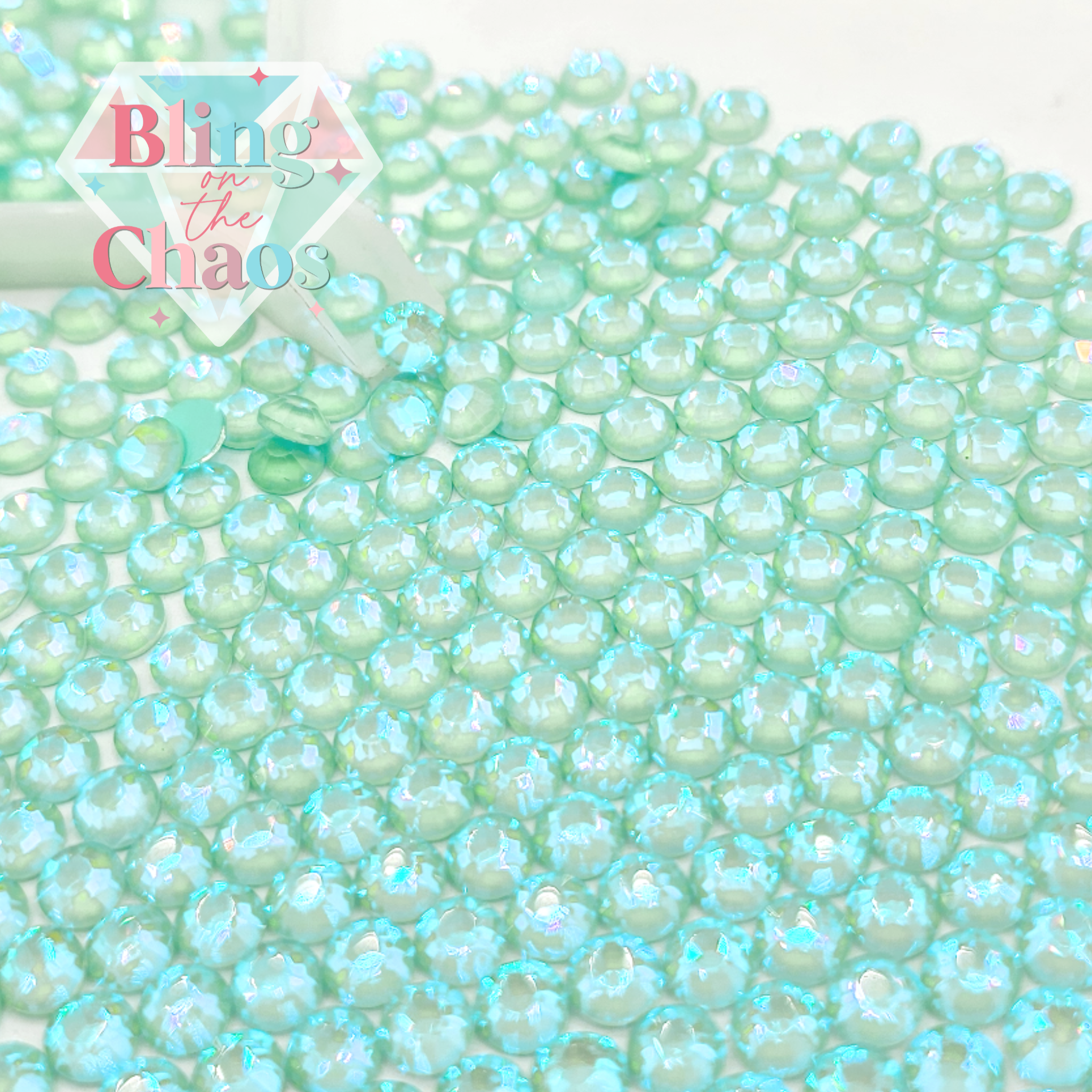 Mint Green AB Neon Luminous Rhinestone