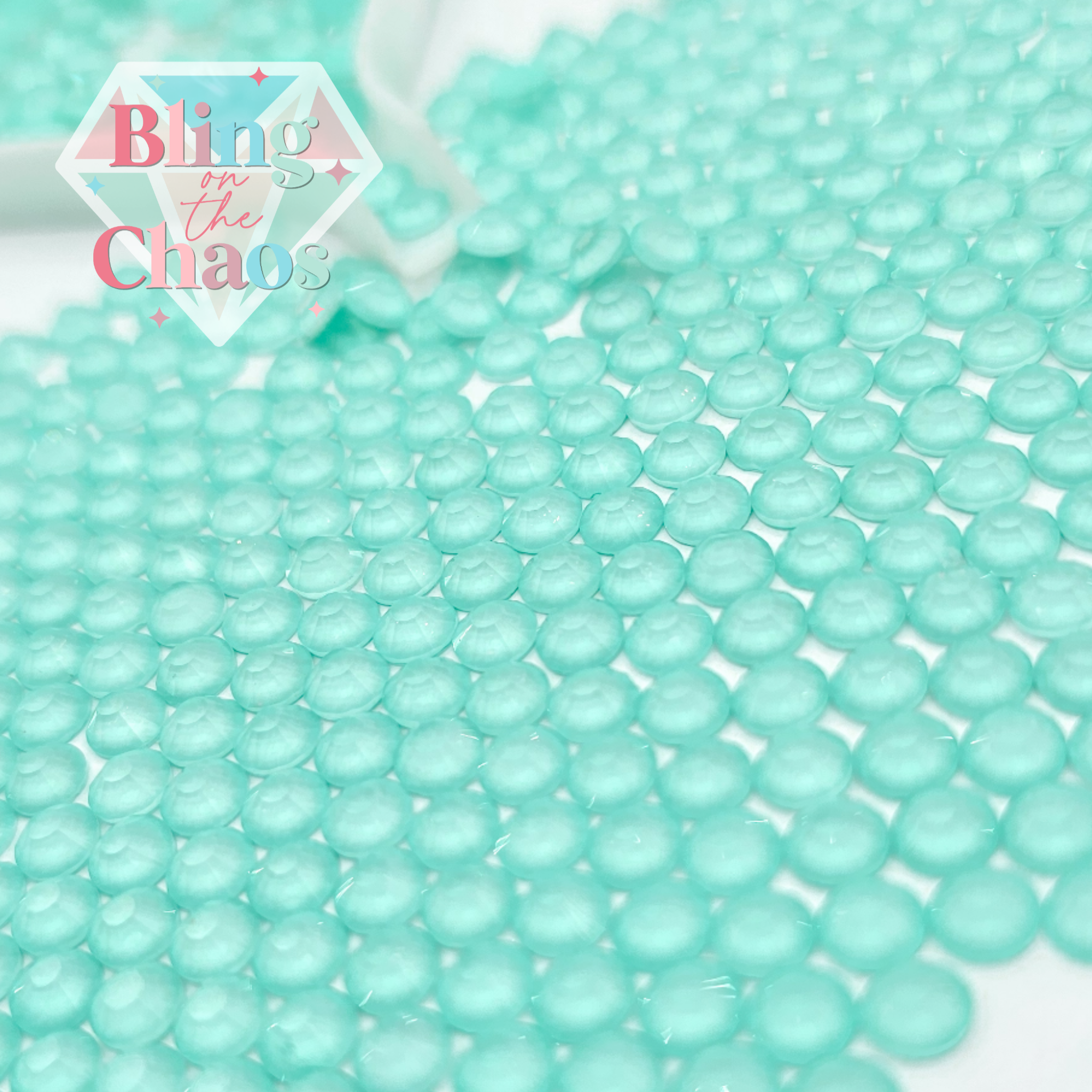 Mint Green Neon Rhinestone