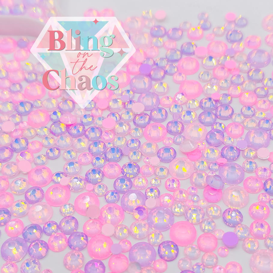 Pink Moonstone Specialty Glass Mix