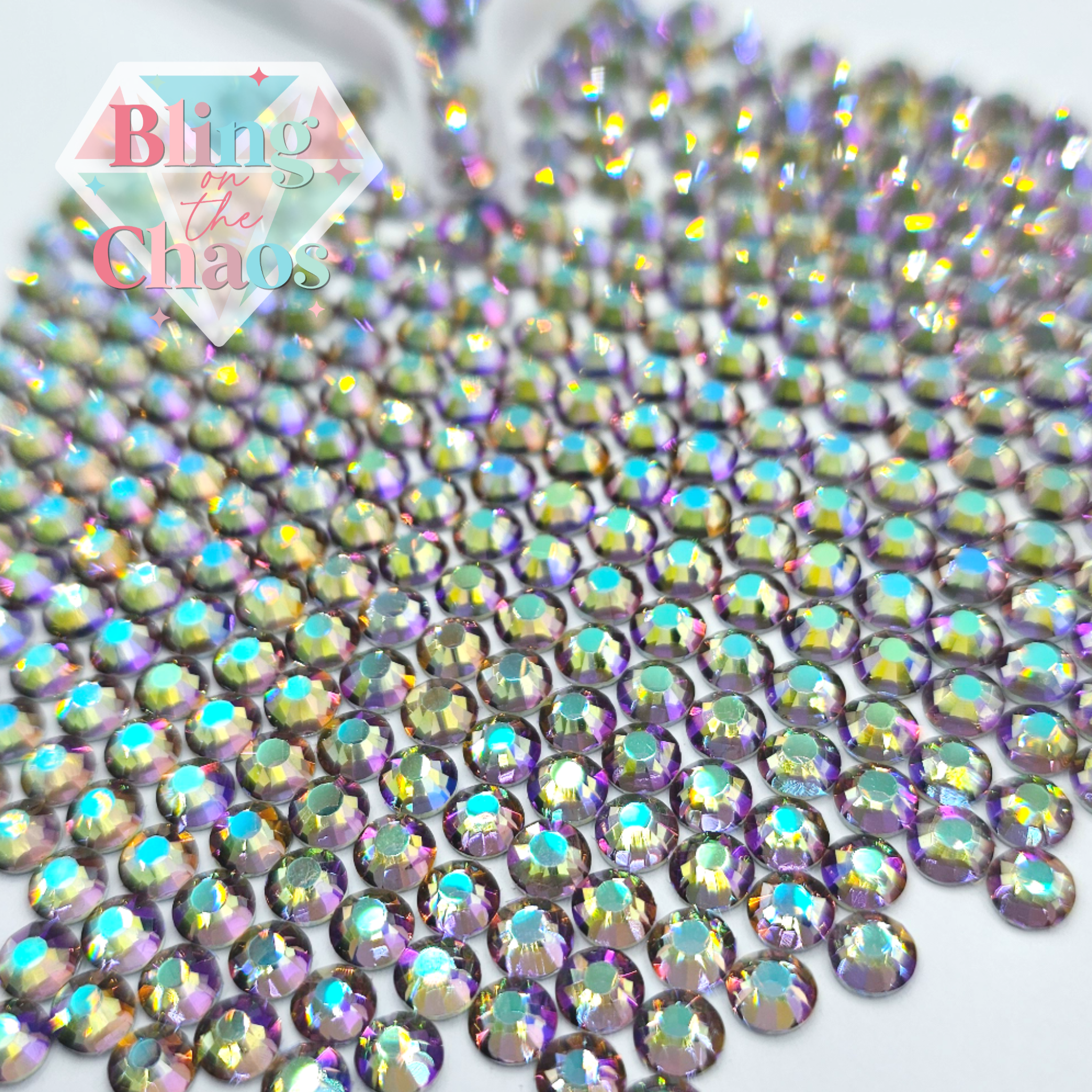 Purple Water Lily Rhinestone