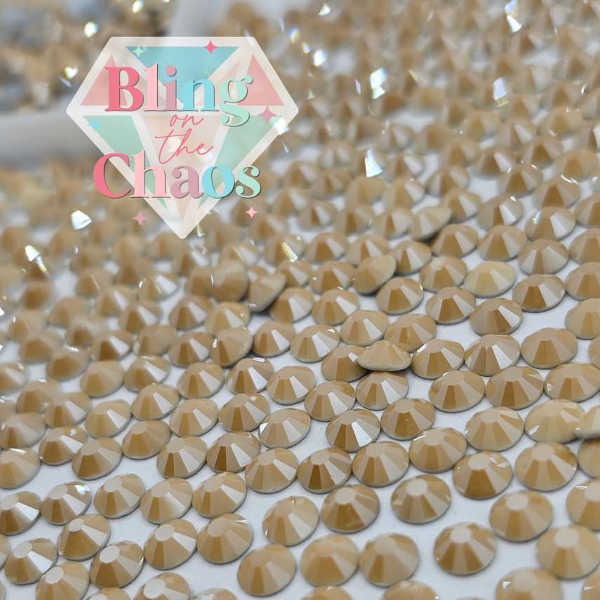 Solid Khaki Rhinestone