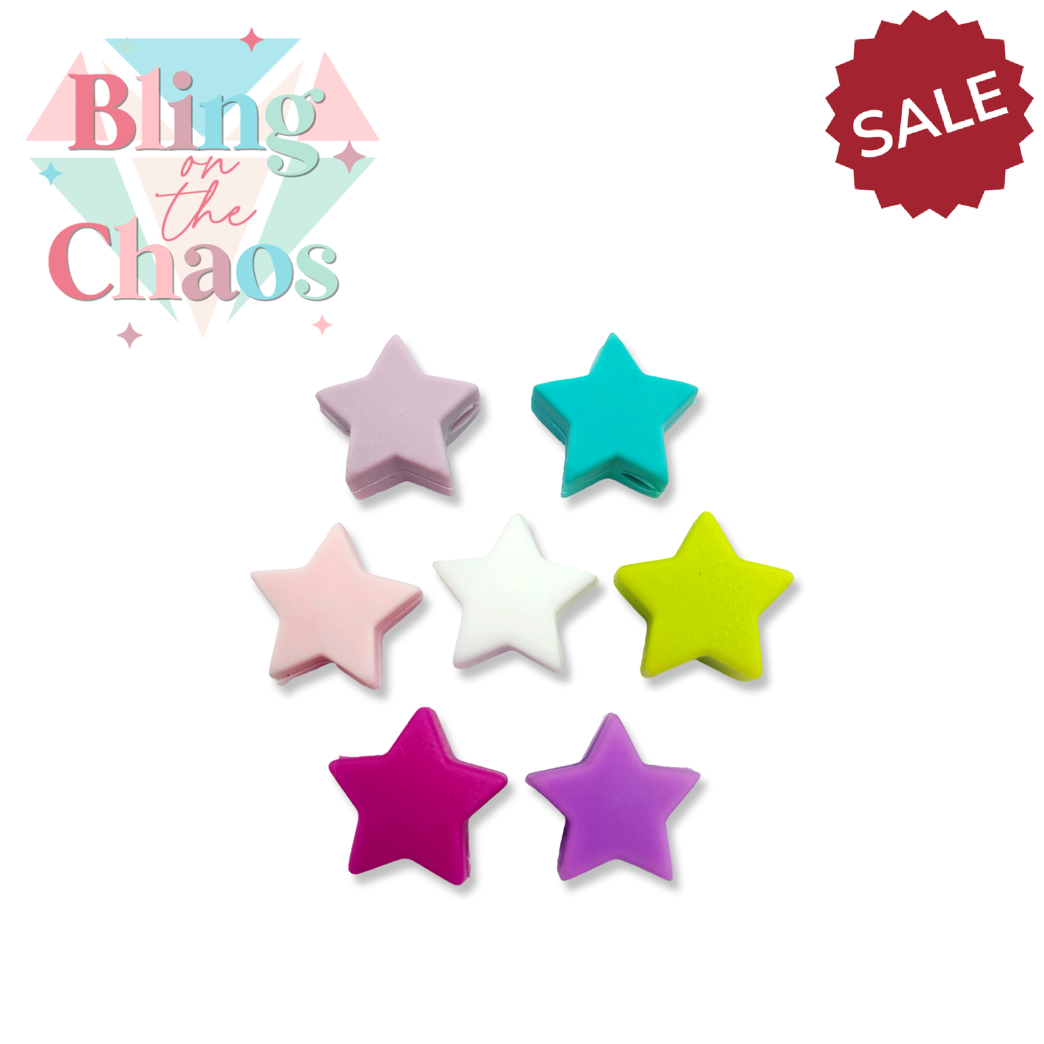 Star Silicone 15mm Silicone Bead