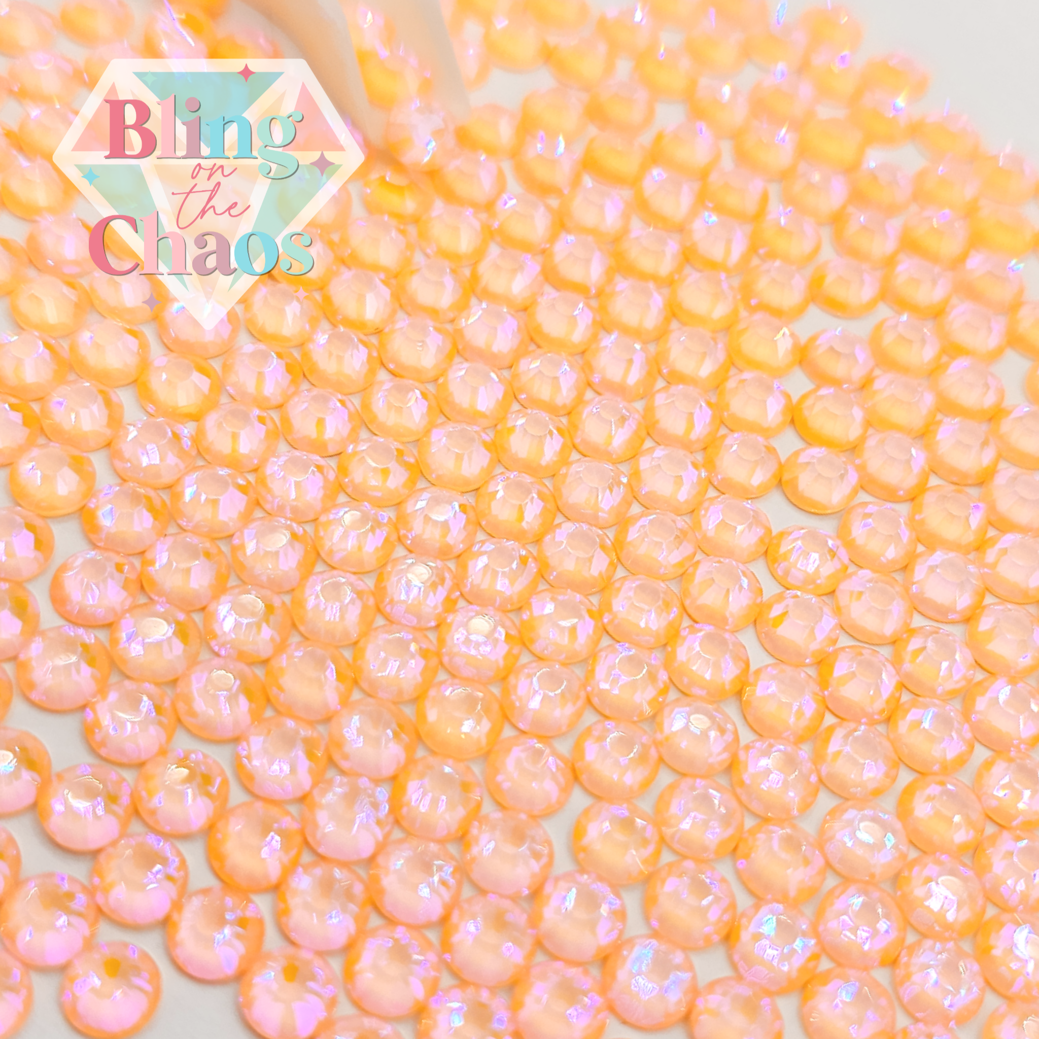 Tangerine AB Neon Luminous Rhinestone
