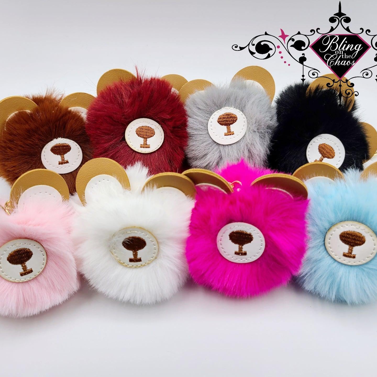 Teddy Bear Pom Pom 3" Keychain