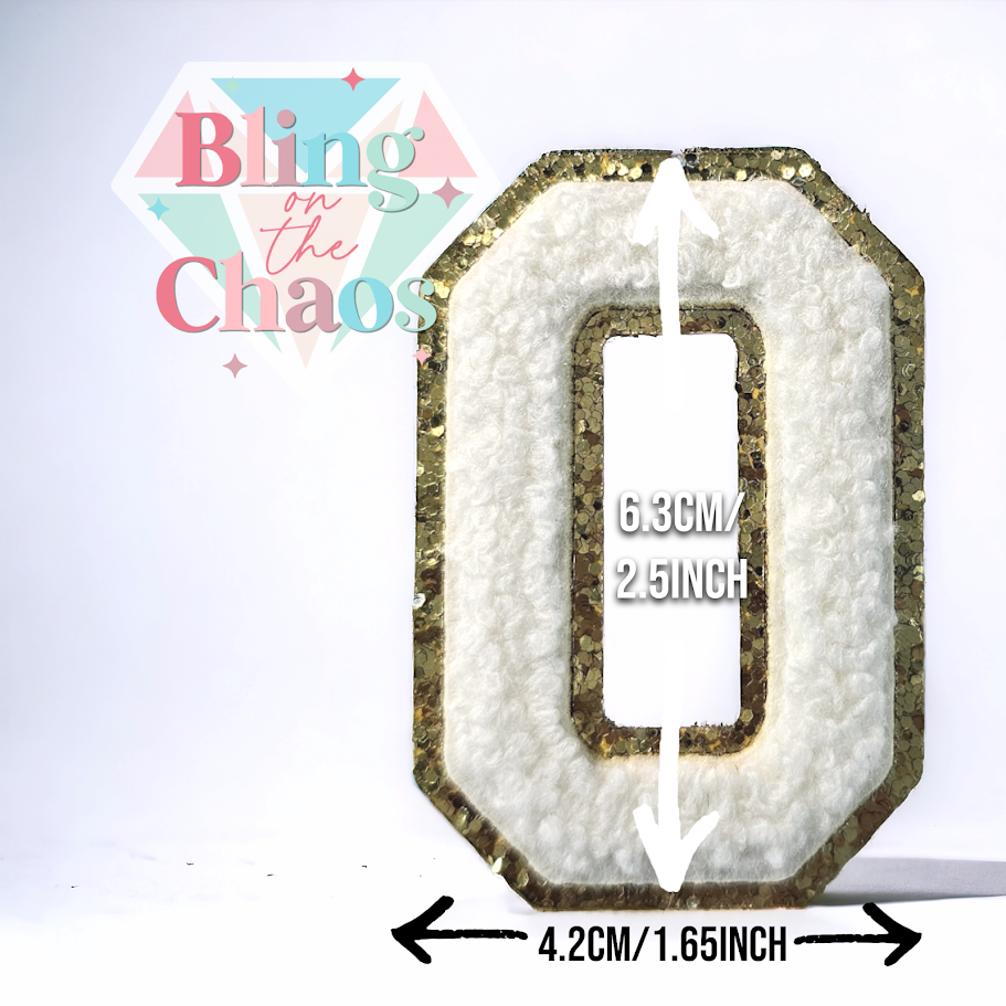 Warm White Chenille Varsity Letter