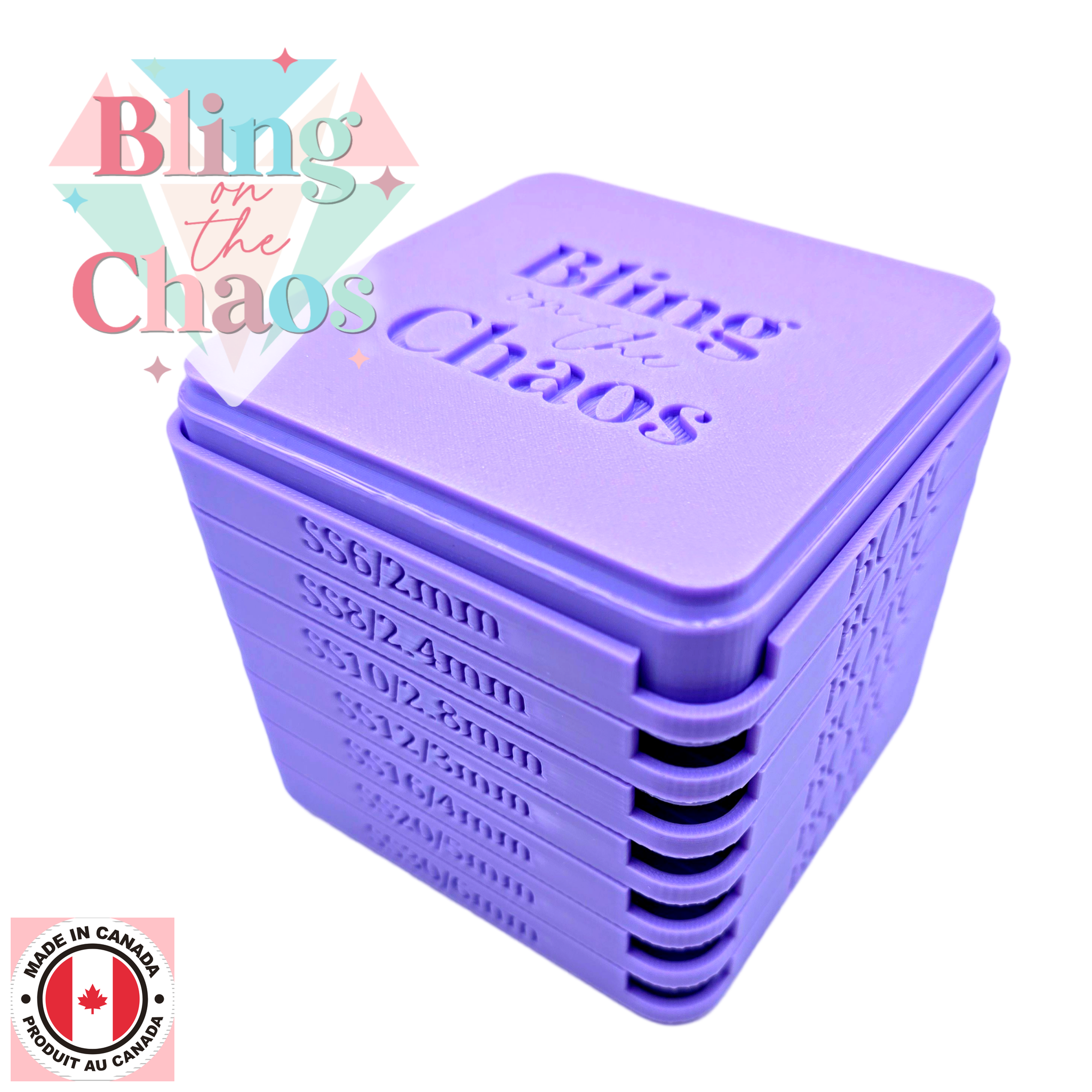 BOTC Lilac Stacking Rhinestone Flipping Trays