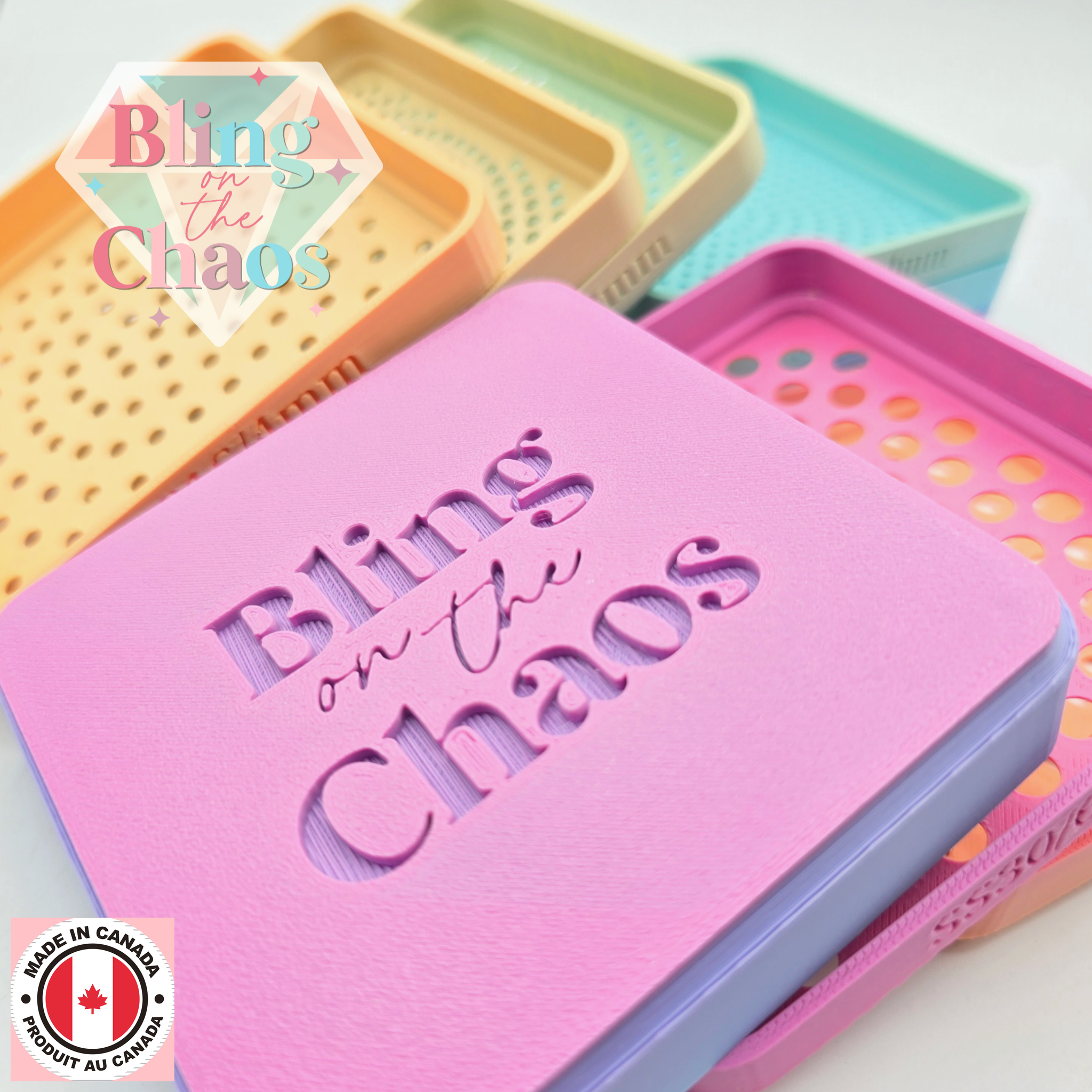 BOTC Rainbow Sort & Store Rhinestone Stacker Trays