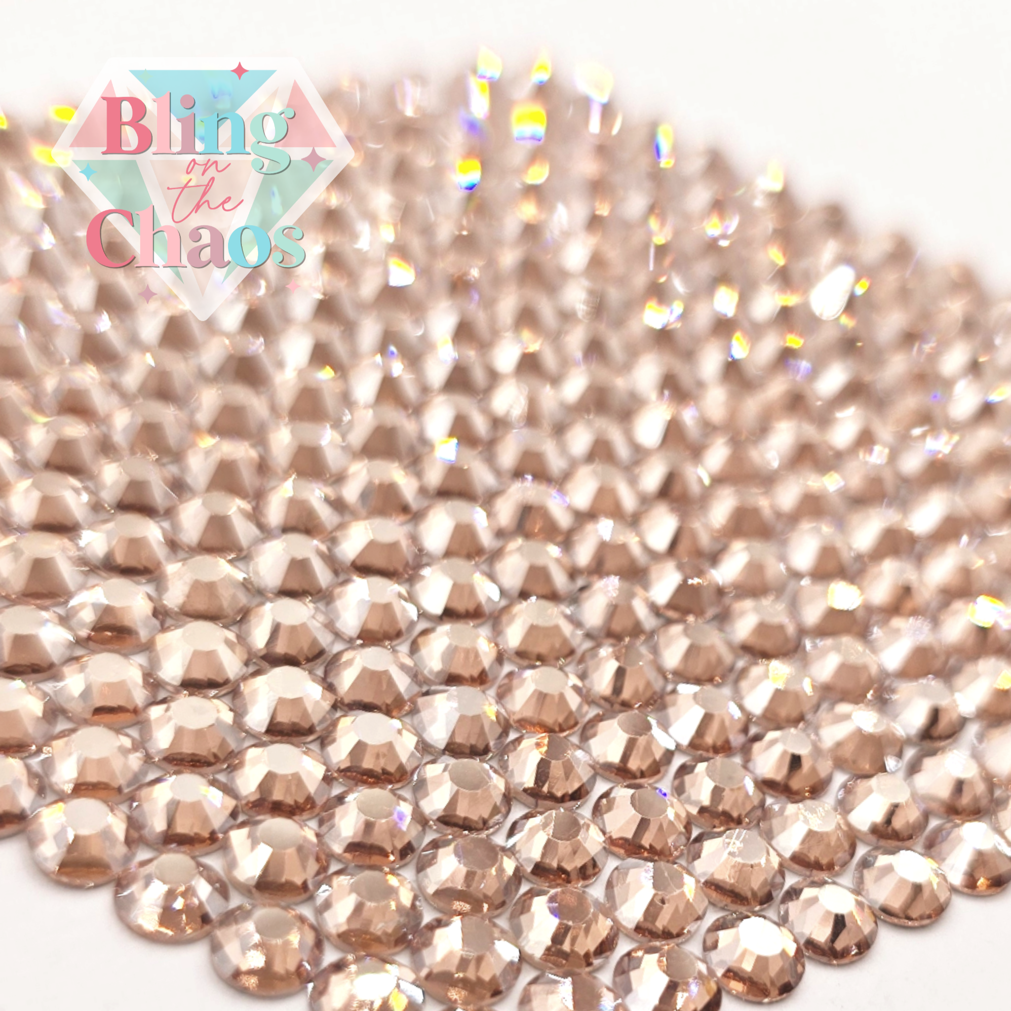 Light Peach Luster Rhinestone