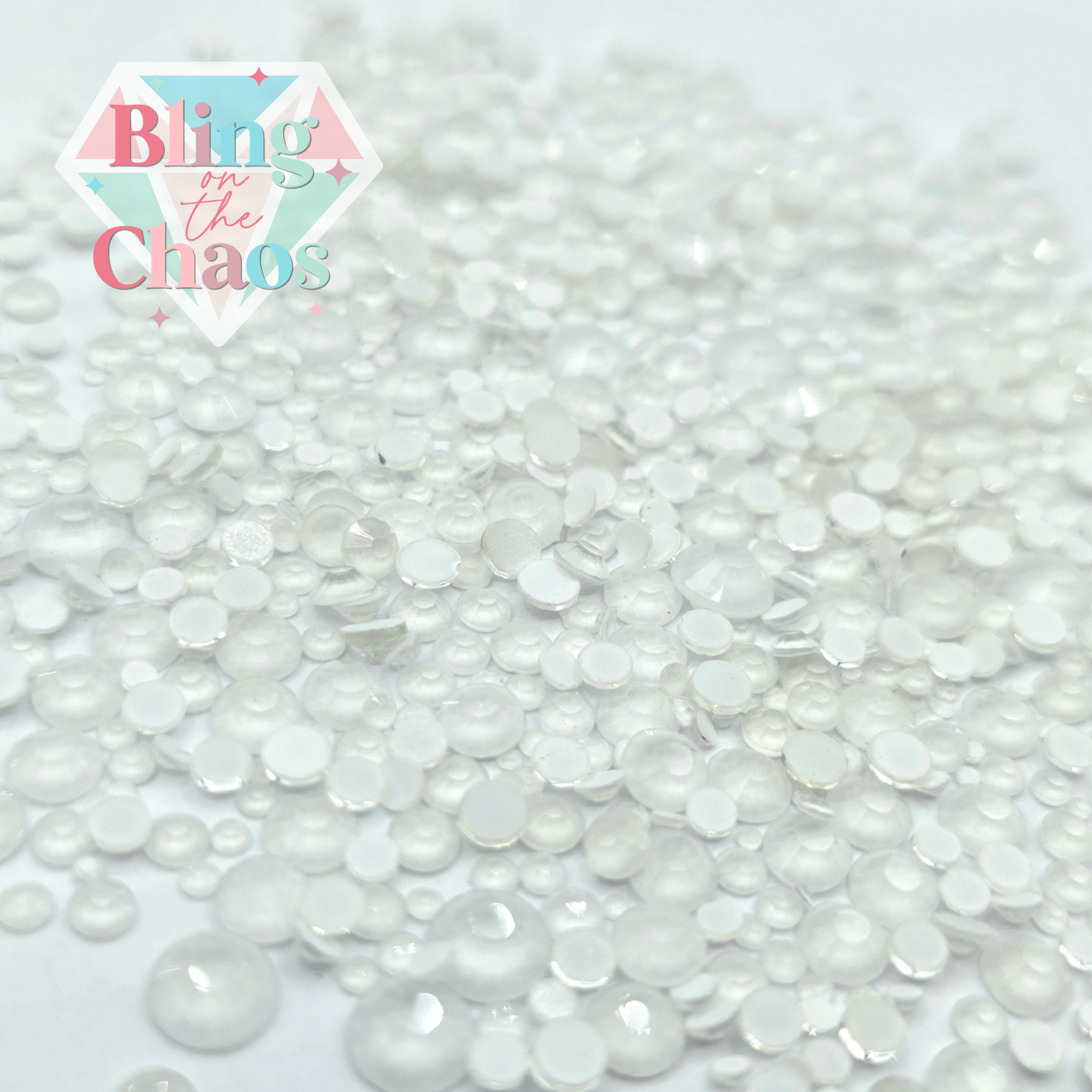 White Neon Glow Specialty Glass Mix