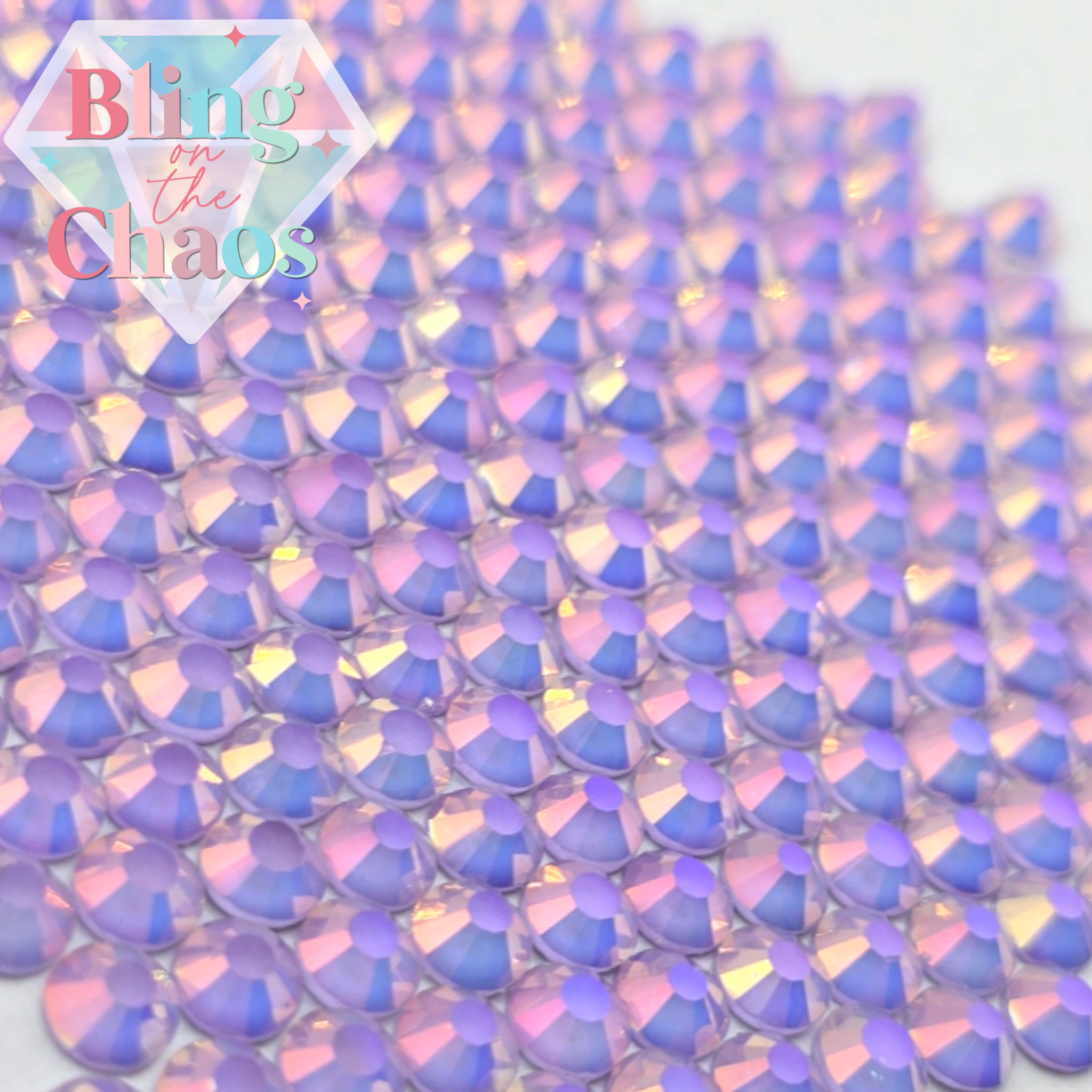 Enchanted Mocha Light Purple Orchid Rhinestone