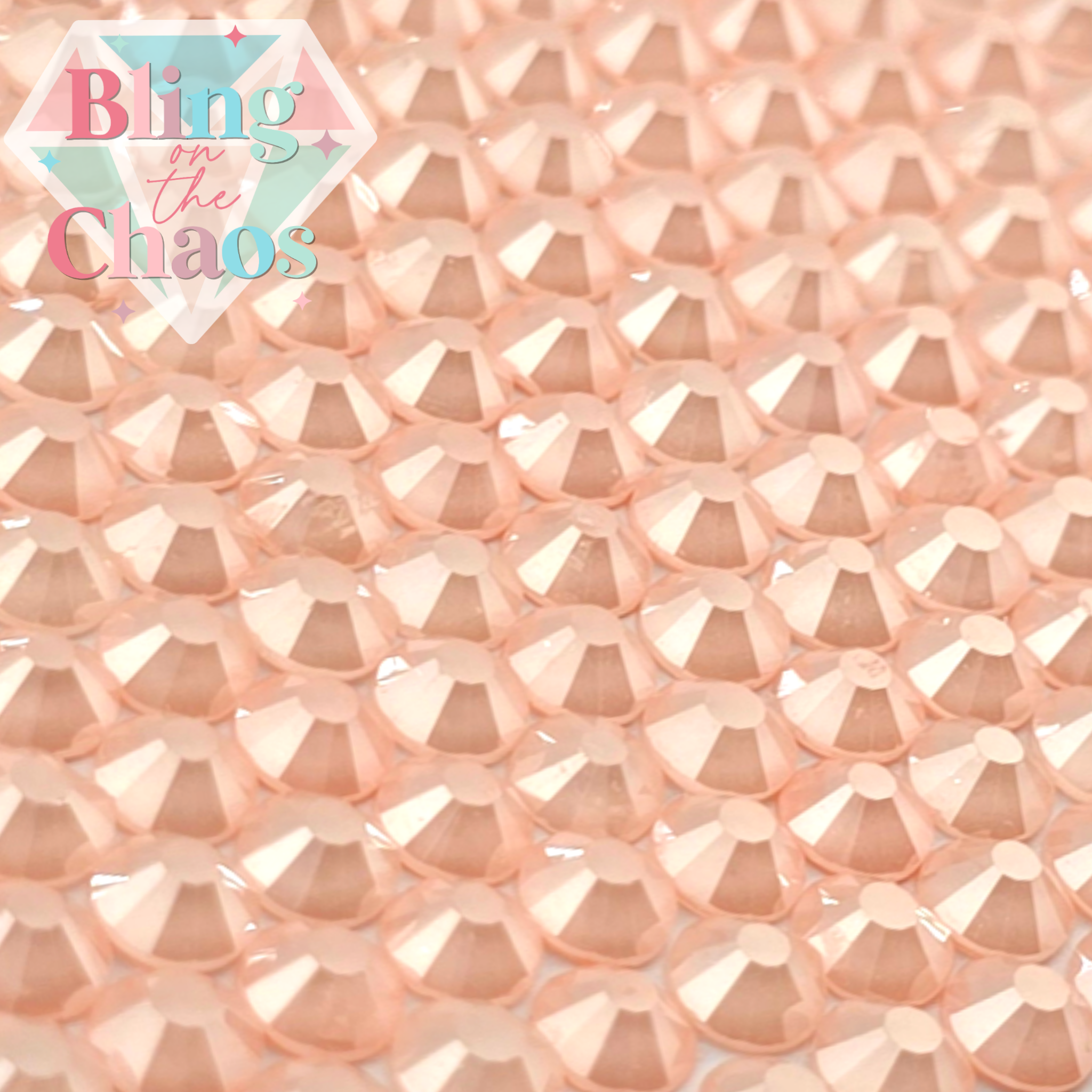 Frosted Apricot Luster Rhinestone