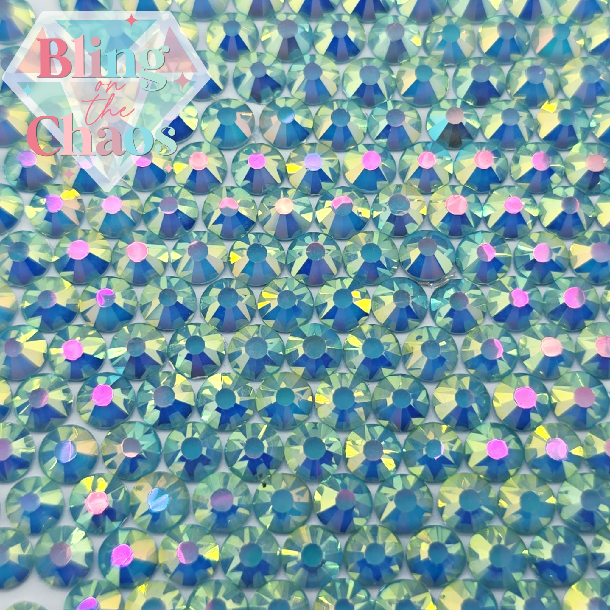 Light Aqua Mocha Magic Rhinestone